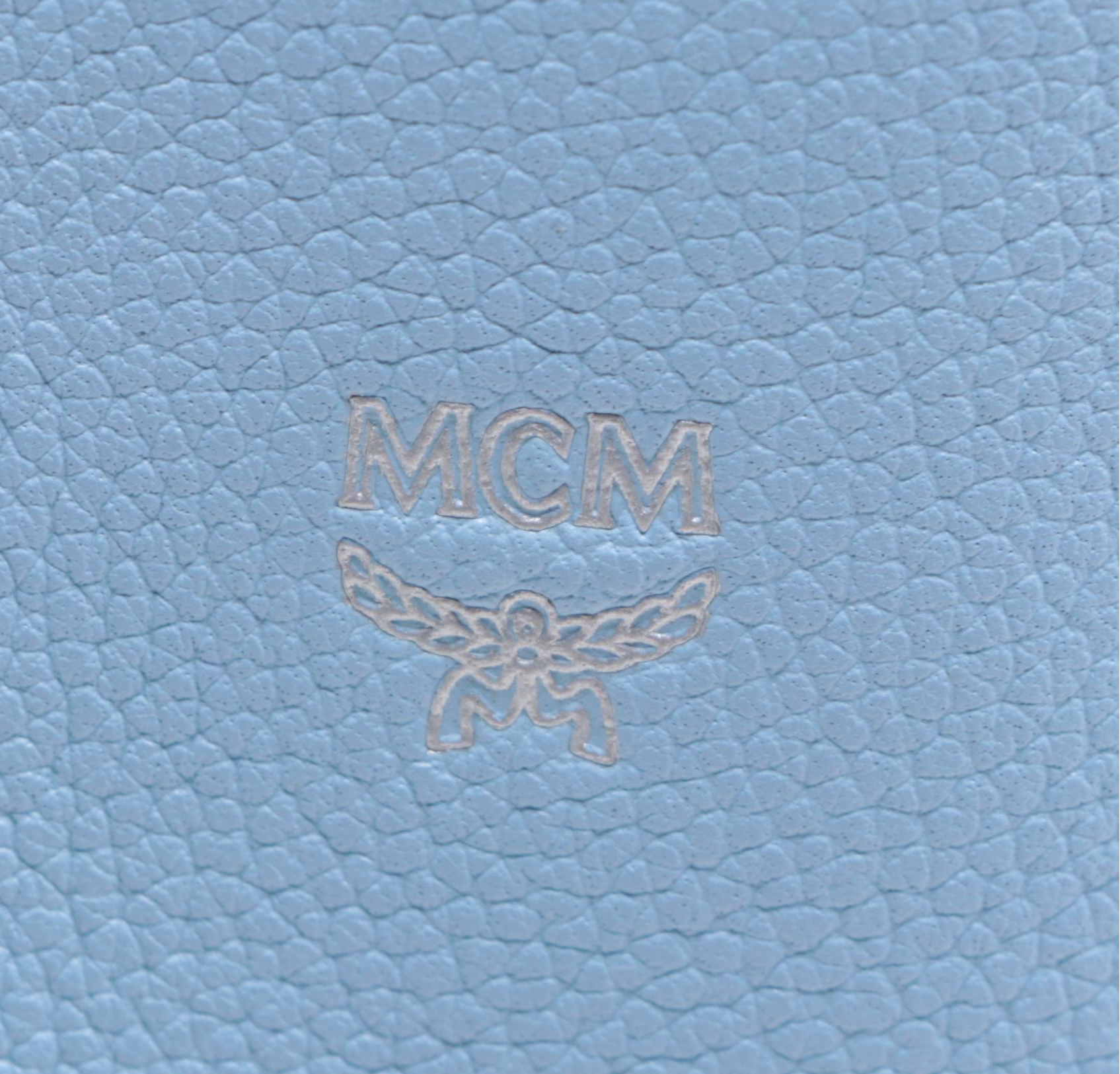 MCM Yris Medium Shopper Tote in Bicolor Leather with Pouch