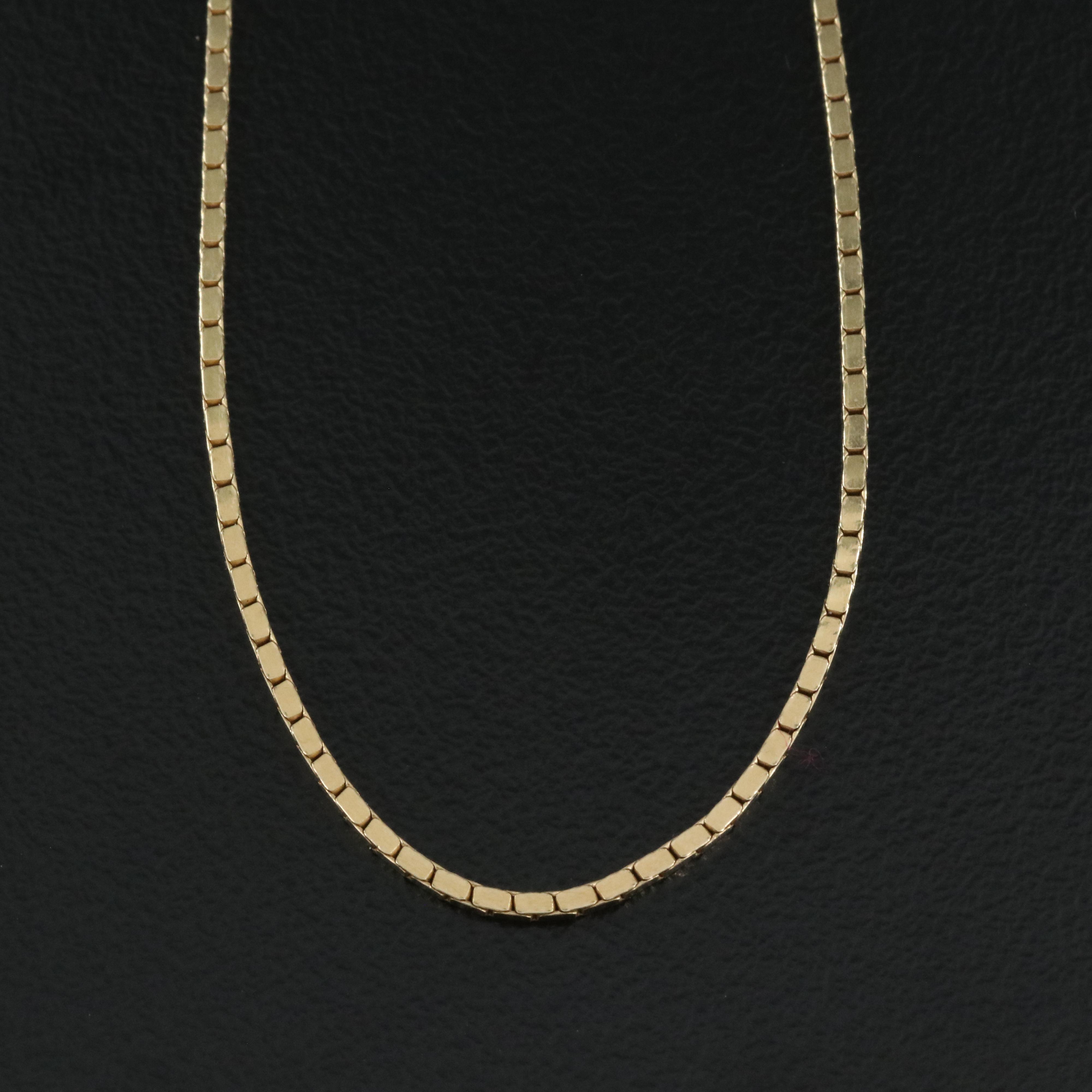 14K Box Chain Necklace