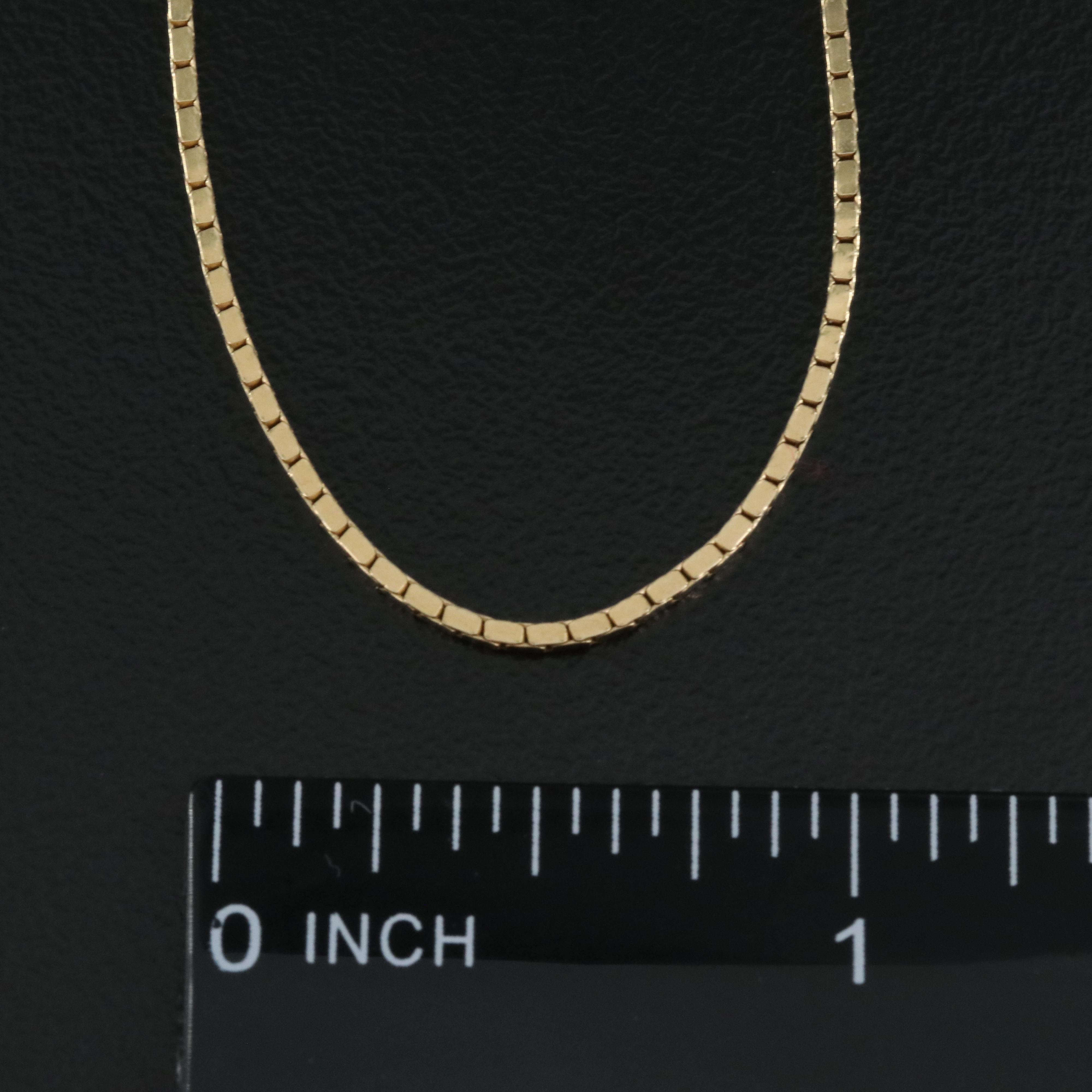 14K Box Chain Necklace