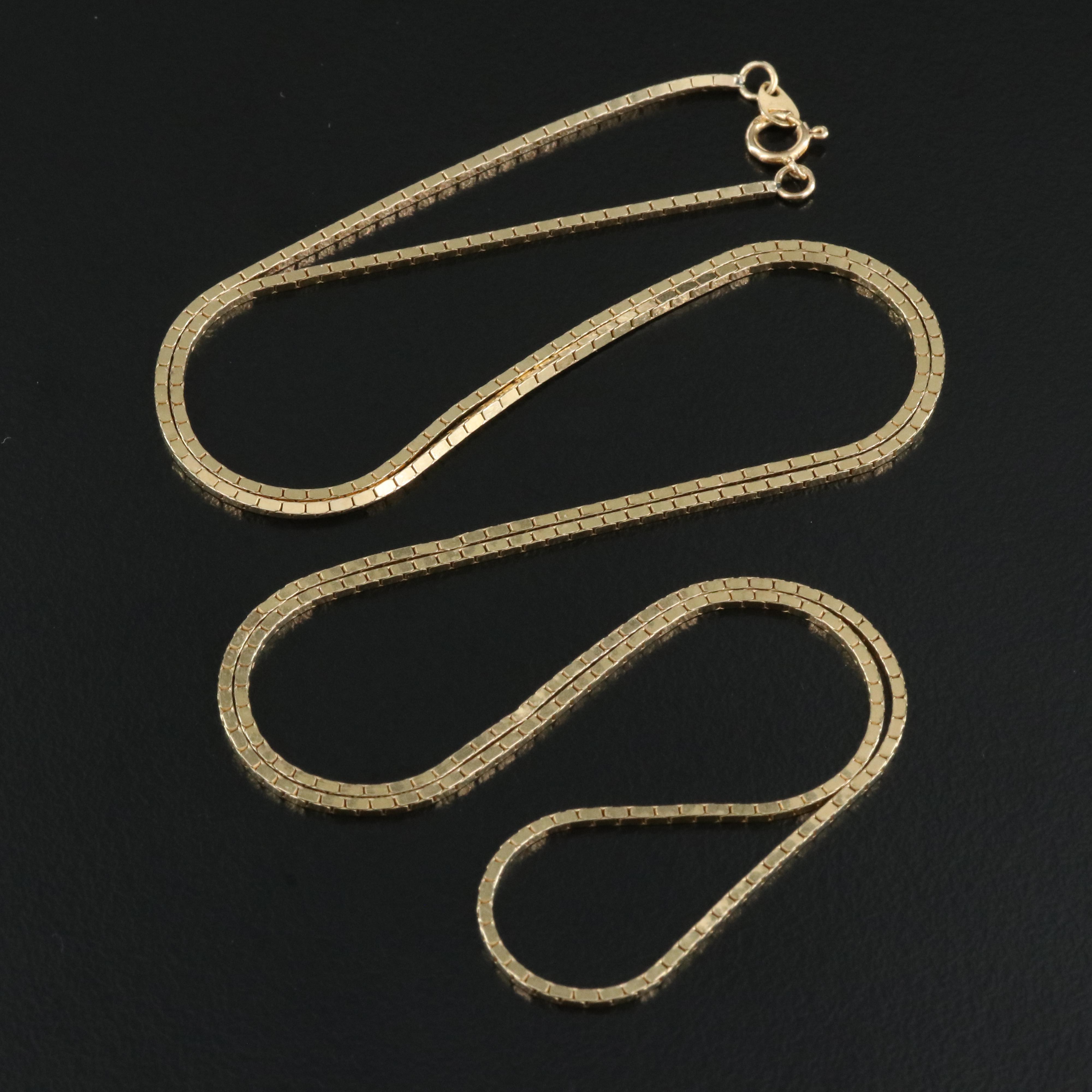 14K Box Chain Necklace