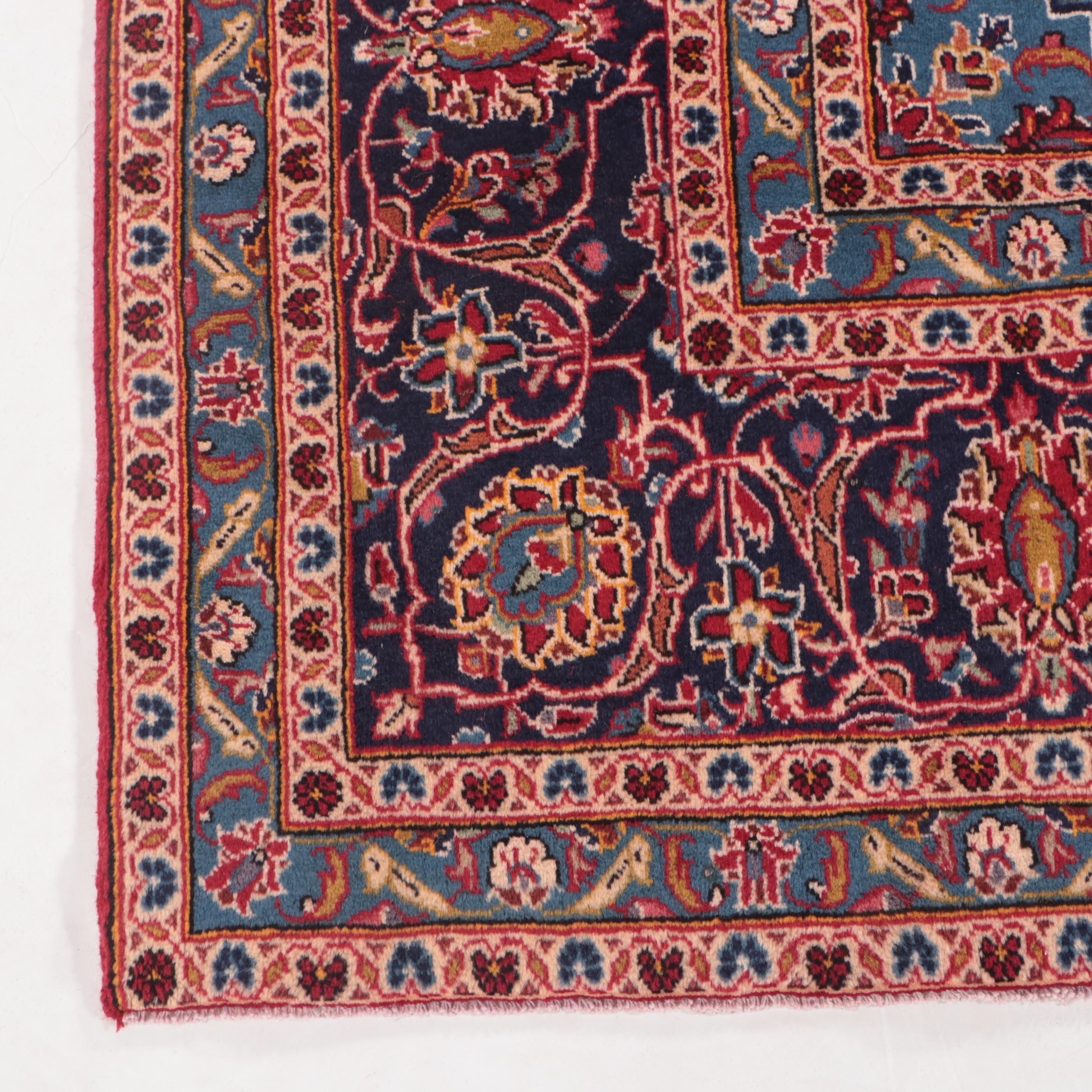 8'1 x 12'7 Hand-Knotted Persian Mashad Area Rug