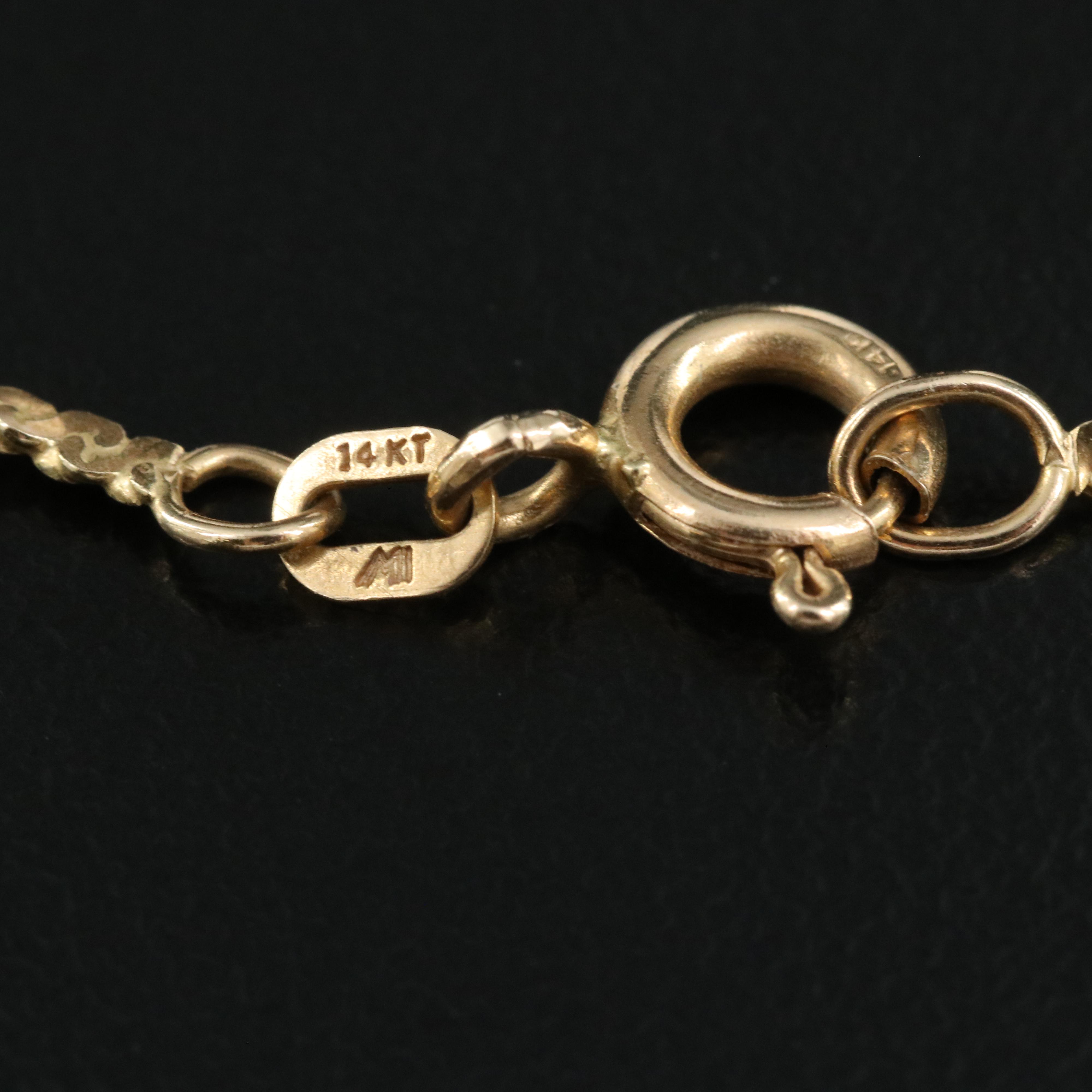 Italian 14K Twisted Serpentine Link Necklace