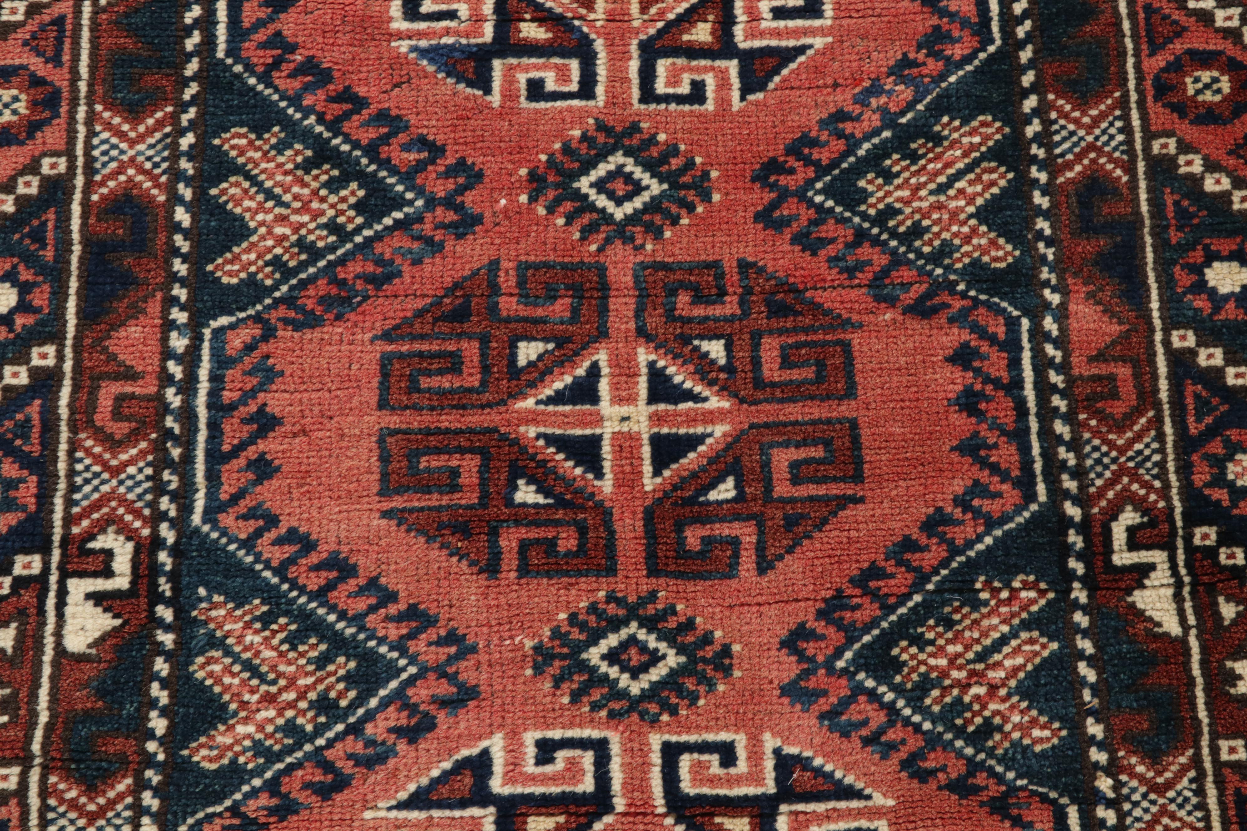 2'9 x 4'3 Hand-Knotted Turkish Kurdish Village Accent Rug, 1990s