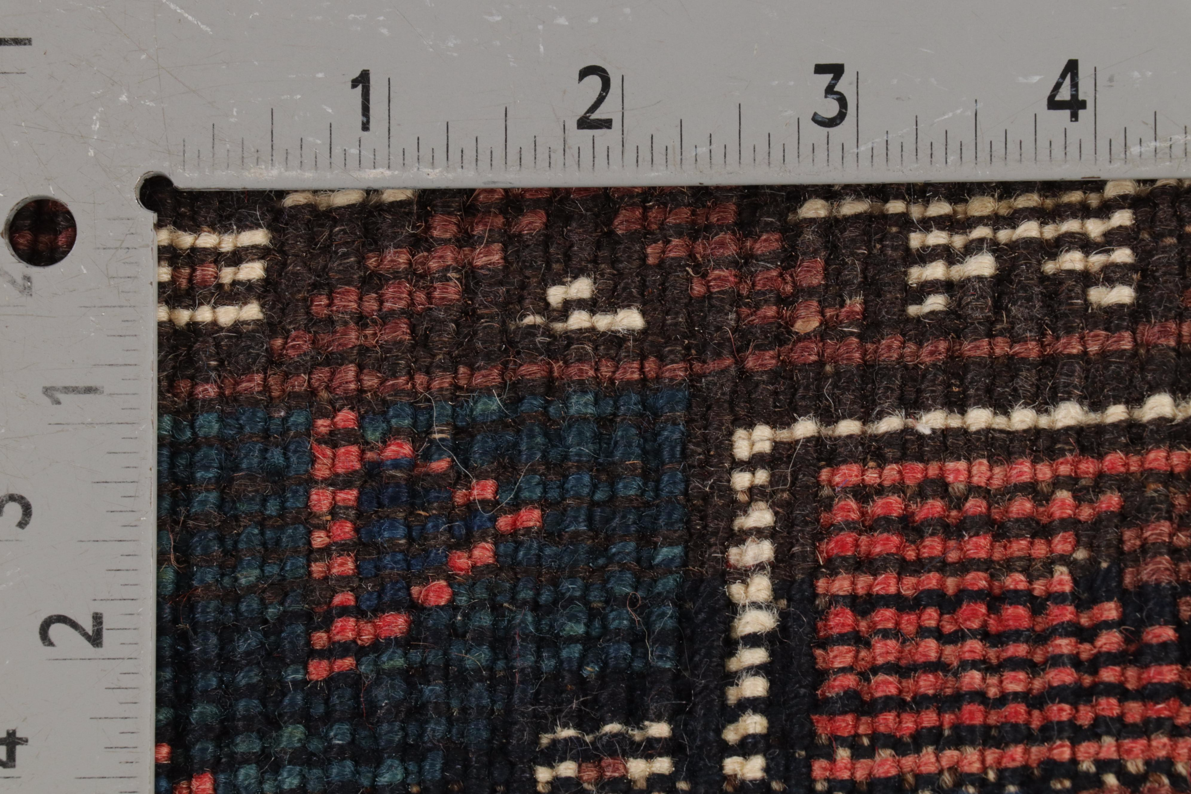 2'9 x 4'3 Hand-Knotted Turkish Kurdish Village Accent Rug, 1990s