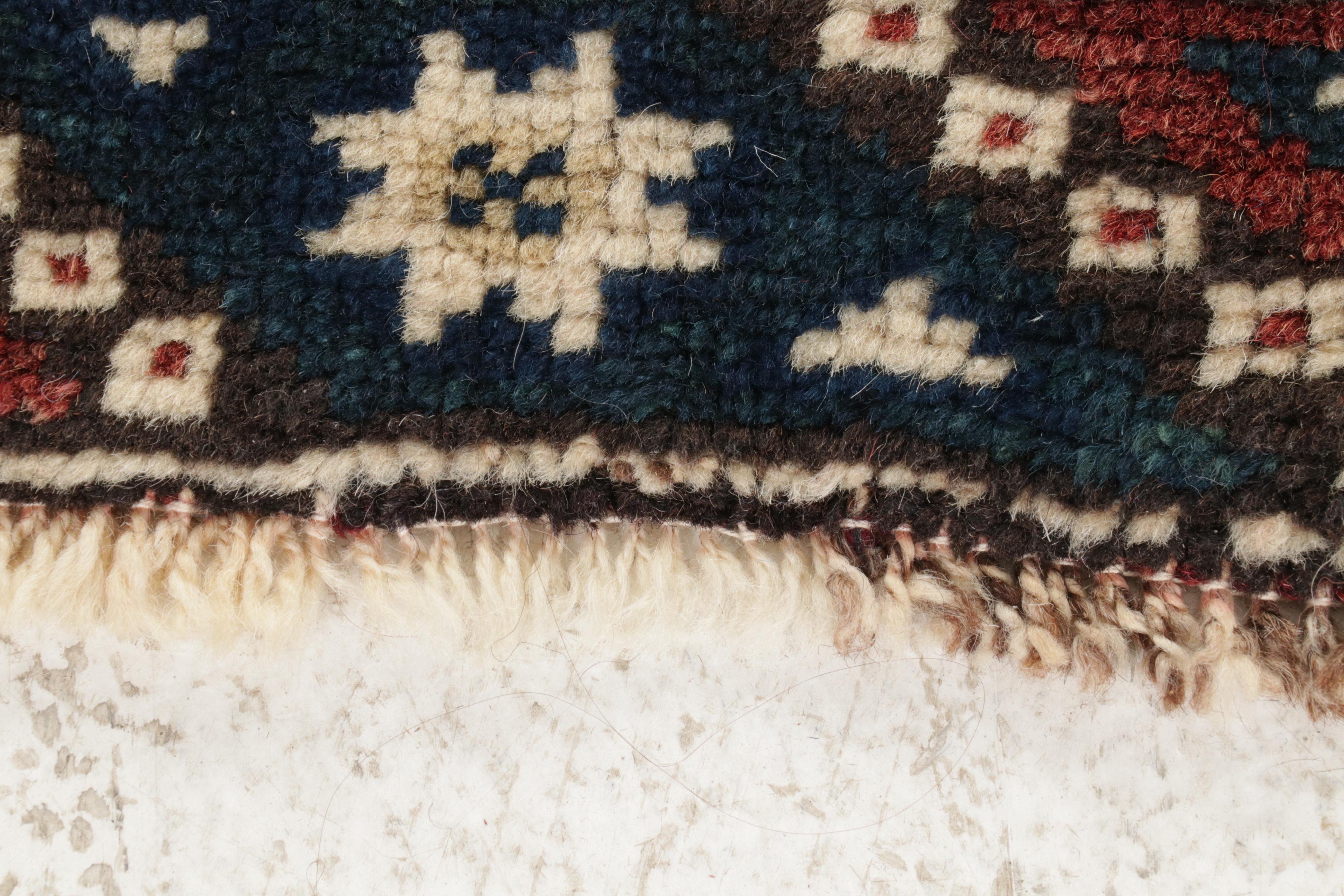 2'9 x 4'3 Hand-Knotted Turkish Kurdish Village Accent Rug, 1990s