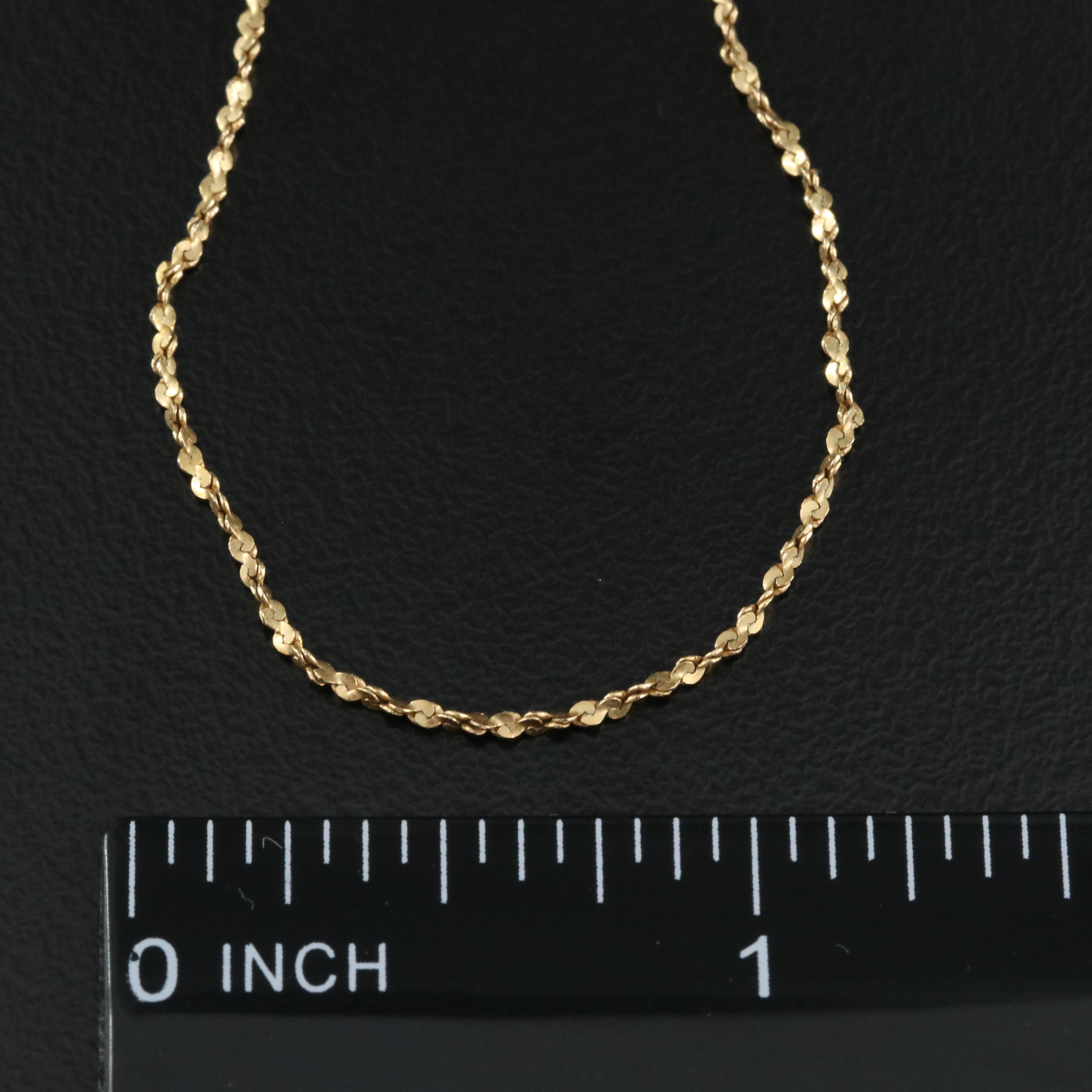 Italian 14K Twisted Serpentine Link Necklaces