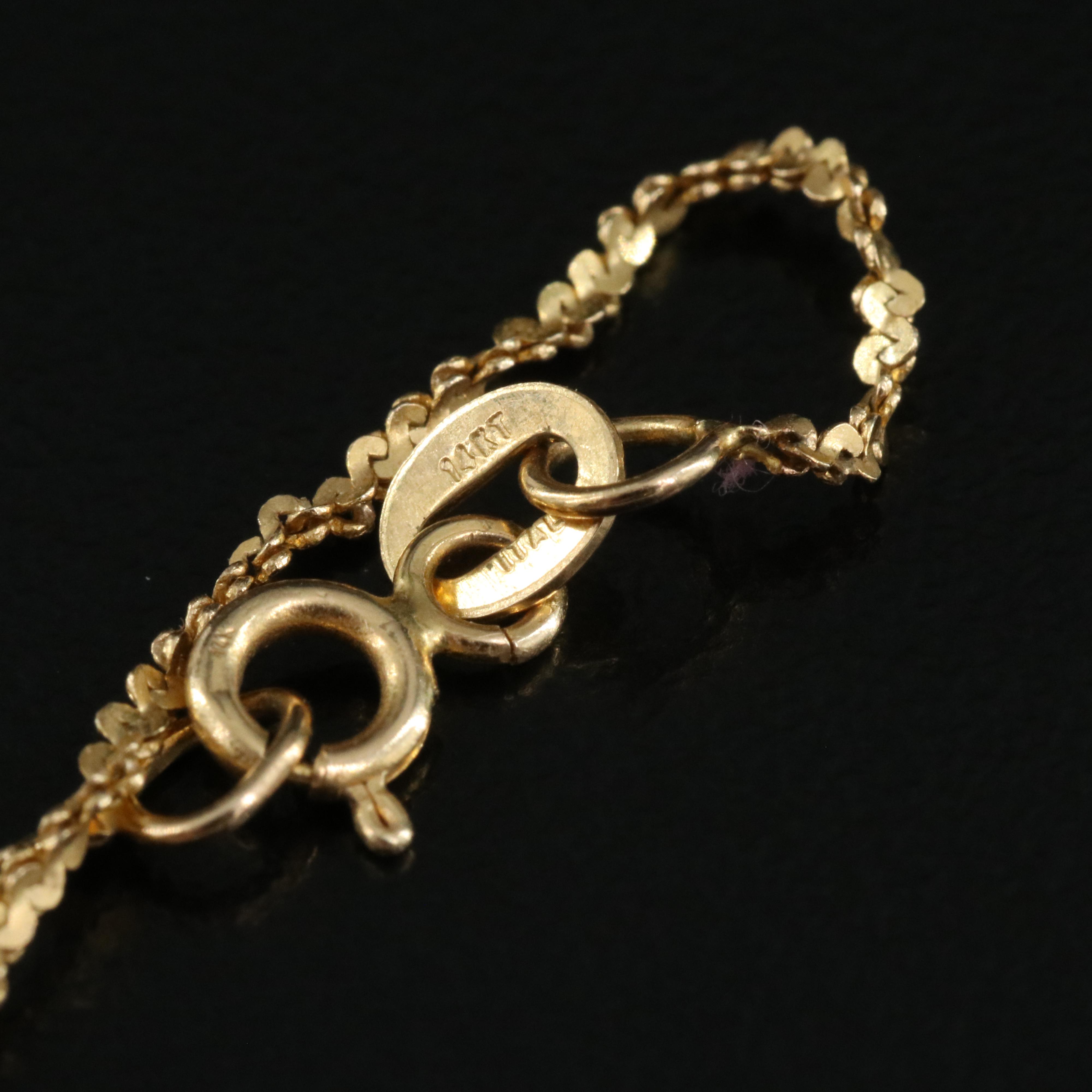 Italian 14K Twisted Serpentine Link Necklaces