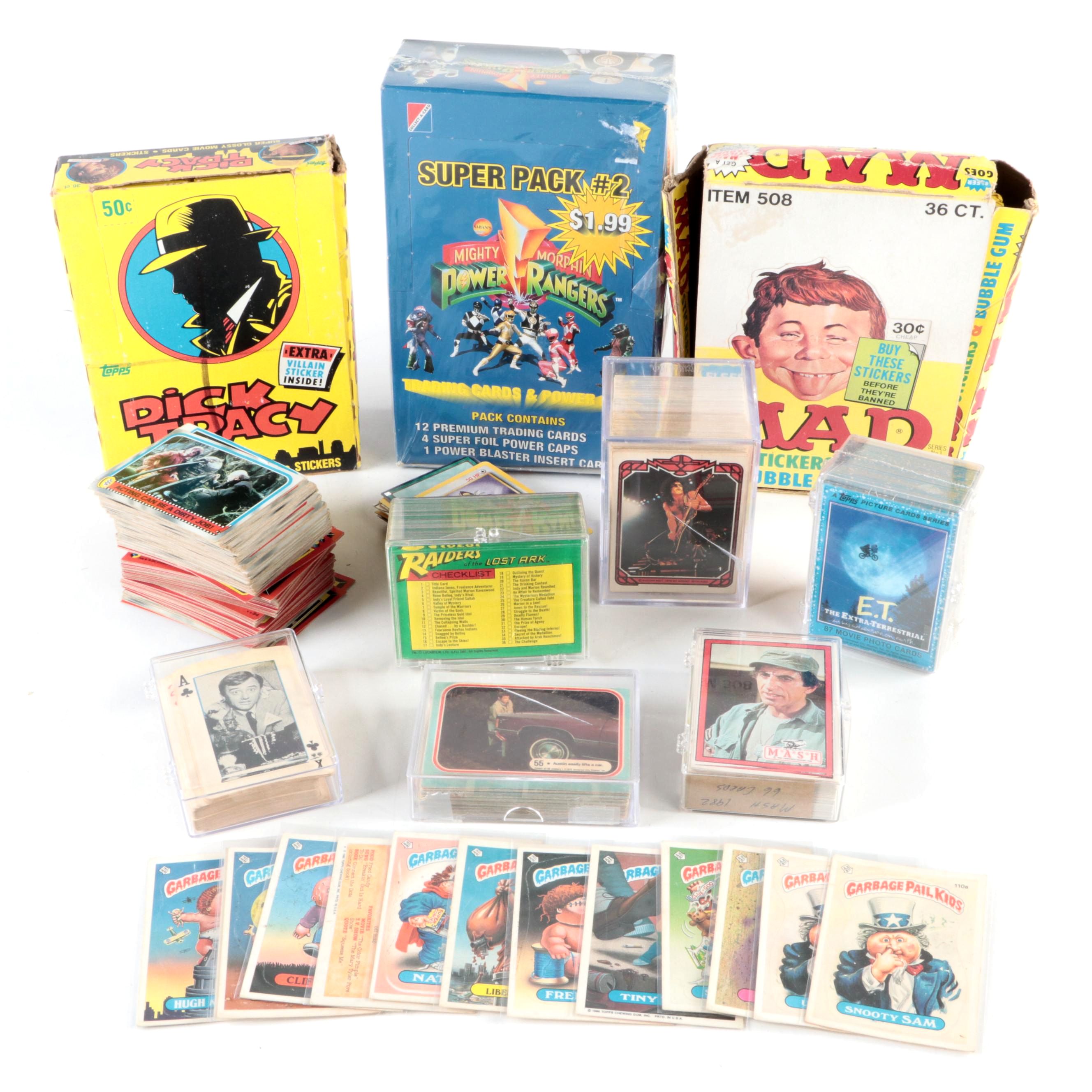 Garbage Pail Kids, Dick Tracy, More Trading Cards with Sealed Power Rangers Box