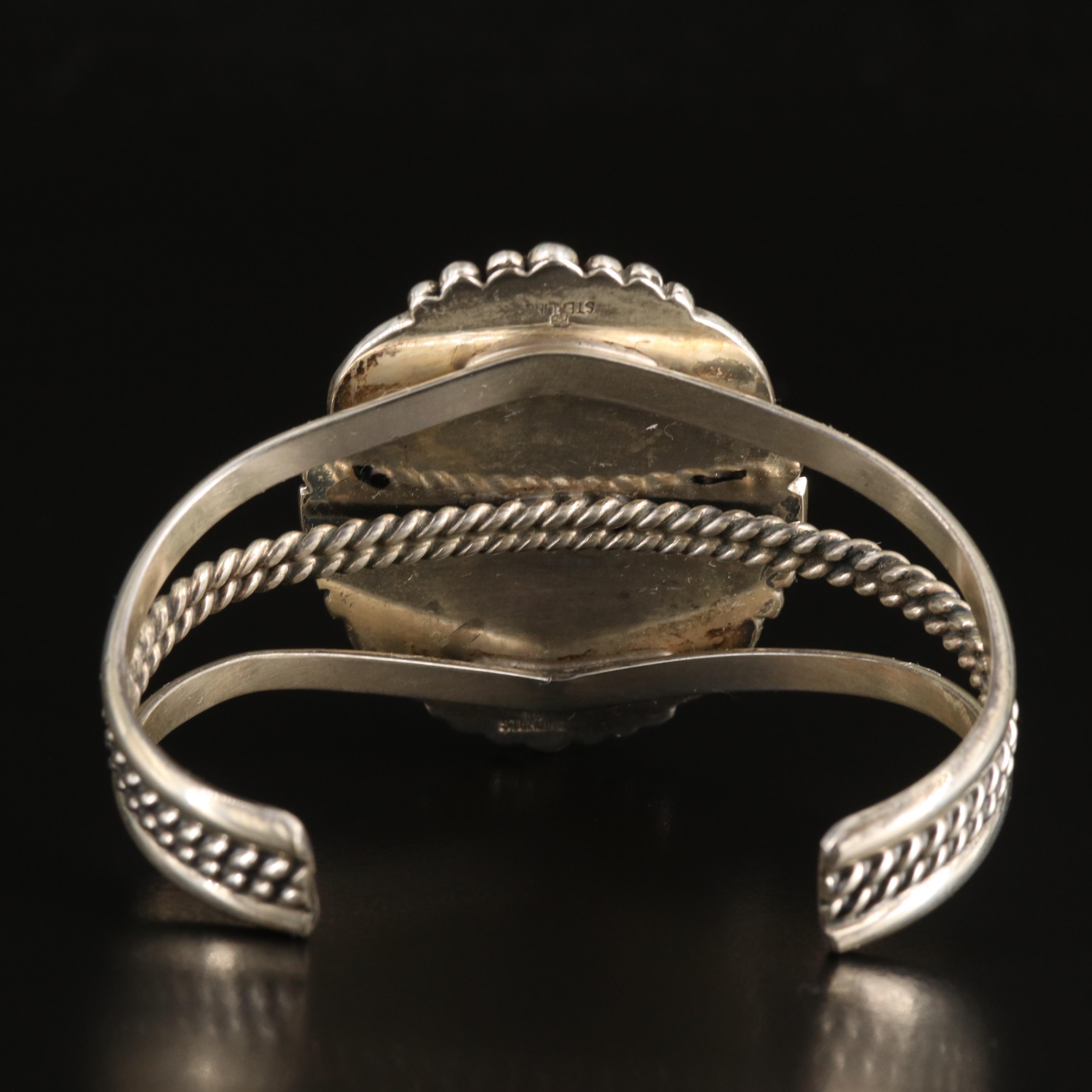 Richard Begay Navajo Diné Sterling Black Onyx Cuff