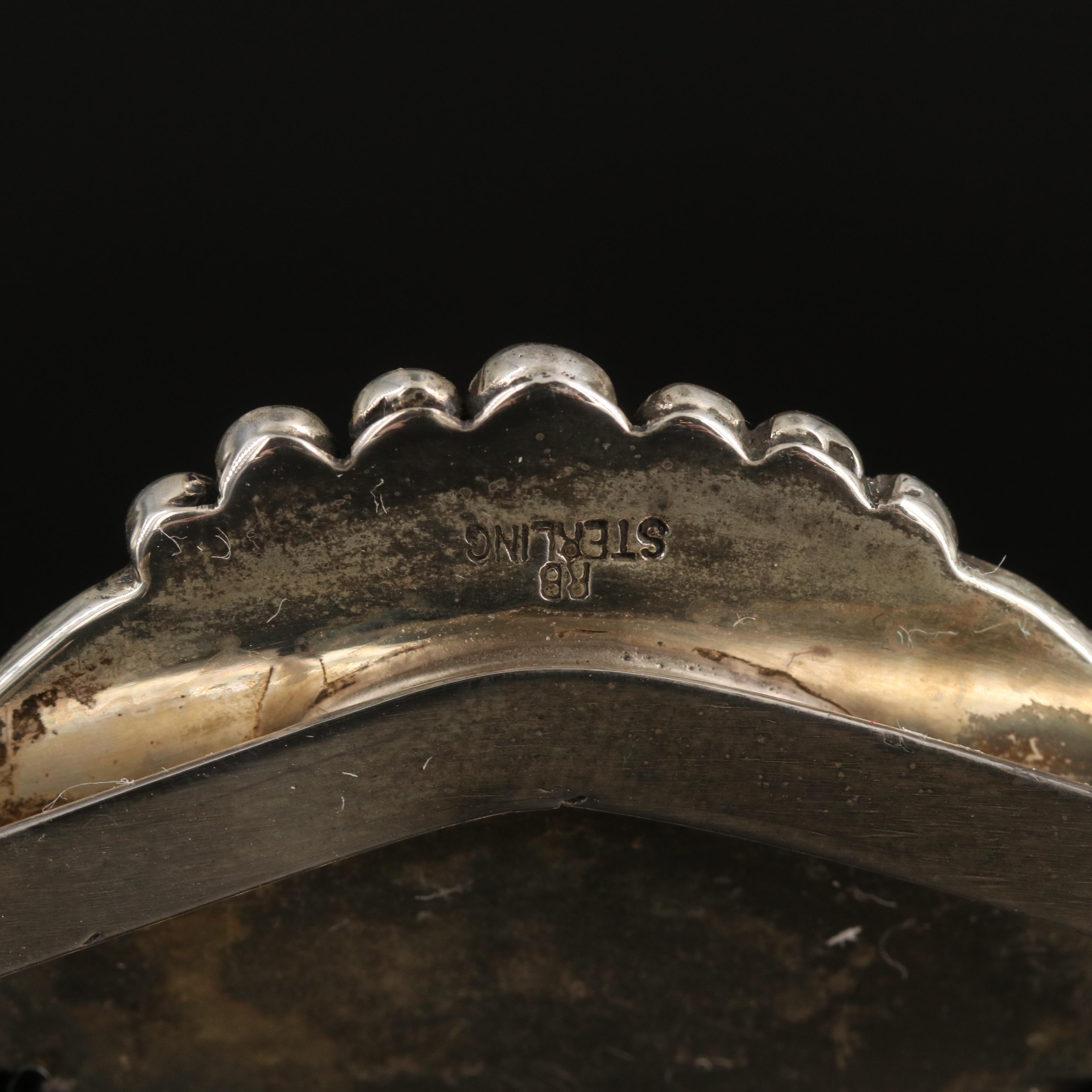 Richard Begay Navajo Diné Sterling Black Onyx Cuff