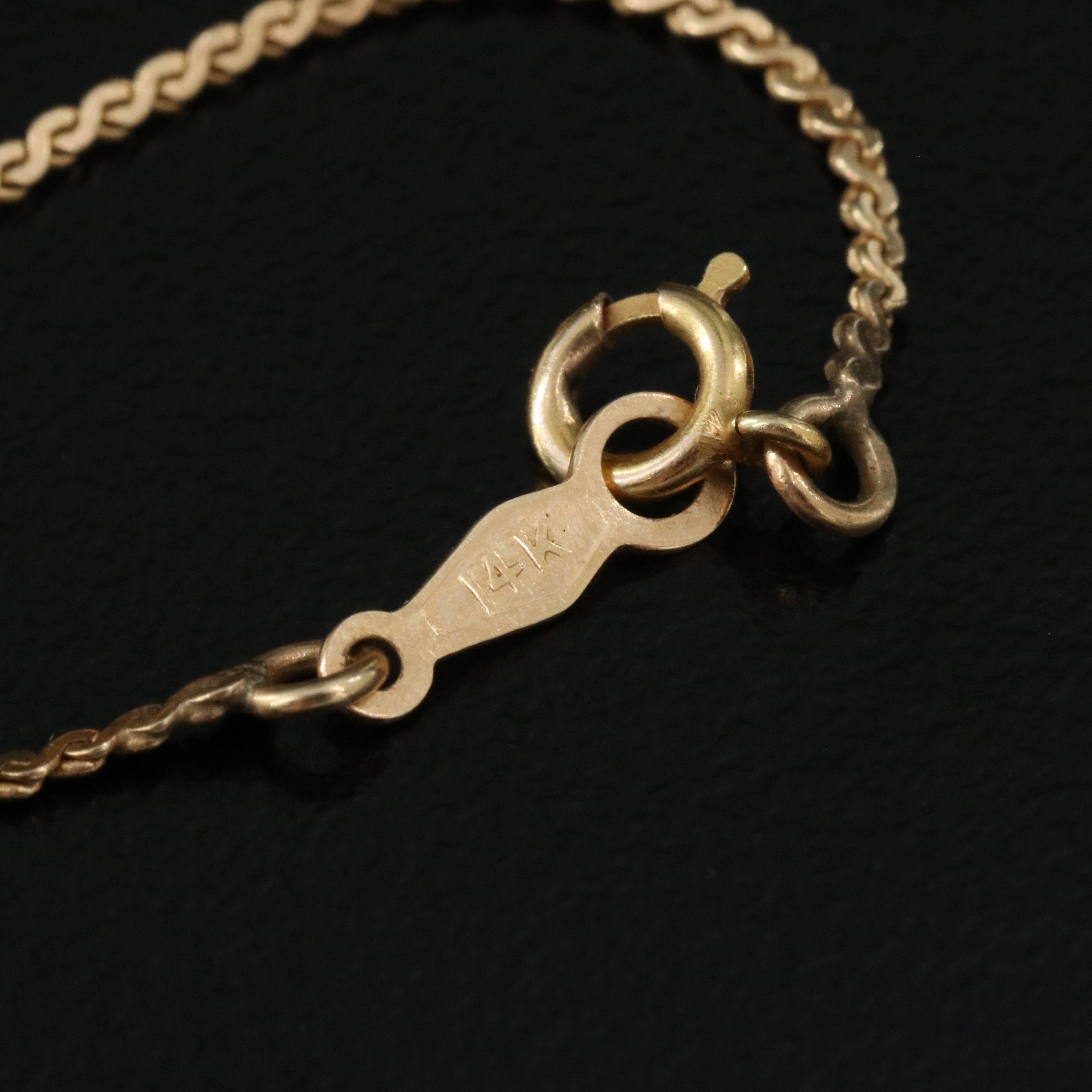 14K Serpentine and Mariner Link Necklaces