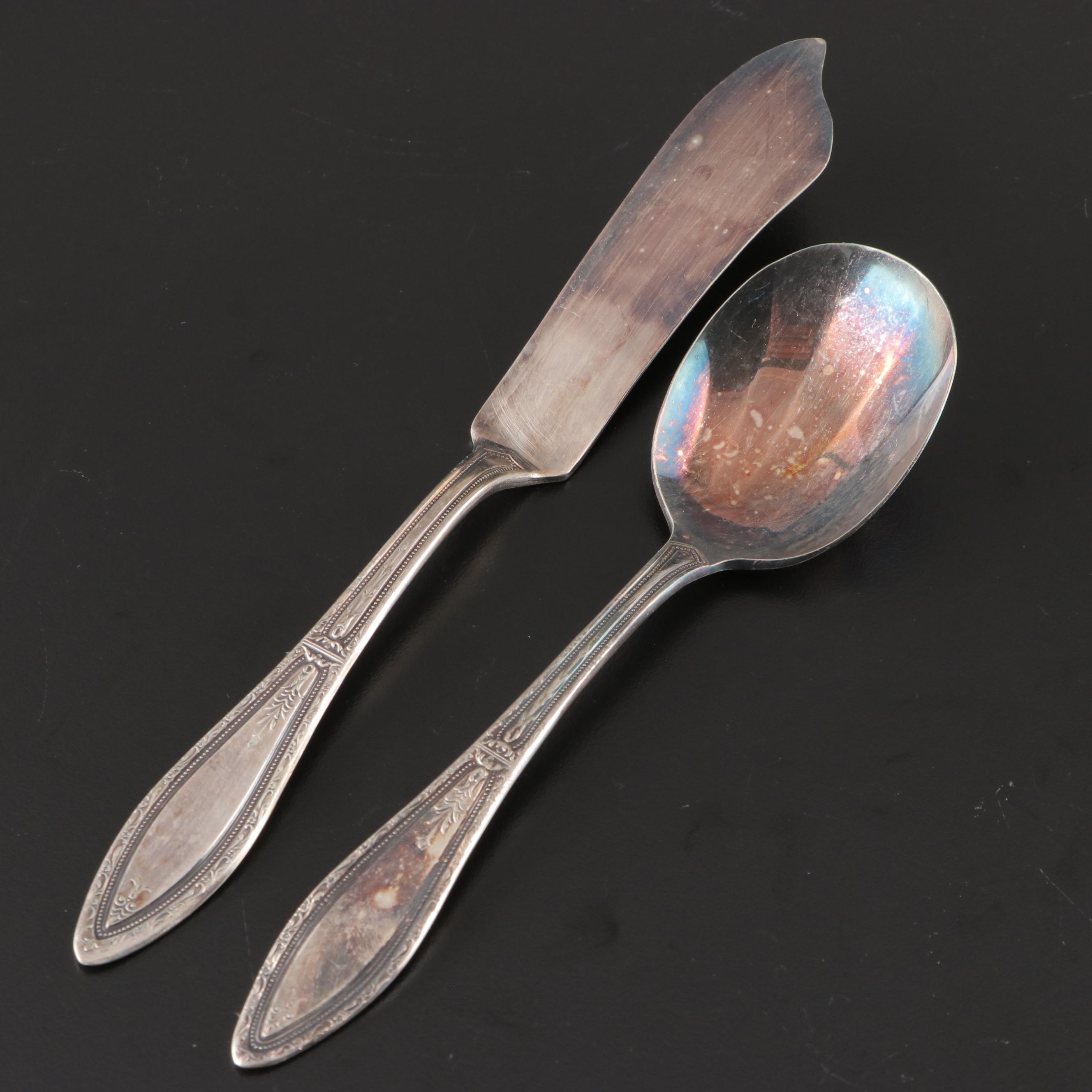 Wm. Rogers "Mystic-Coronet" Silver Plate Flatware, Mid-20th Century