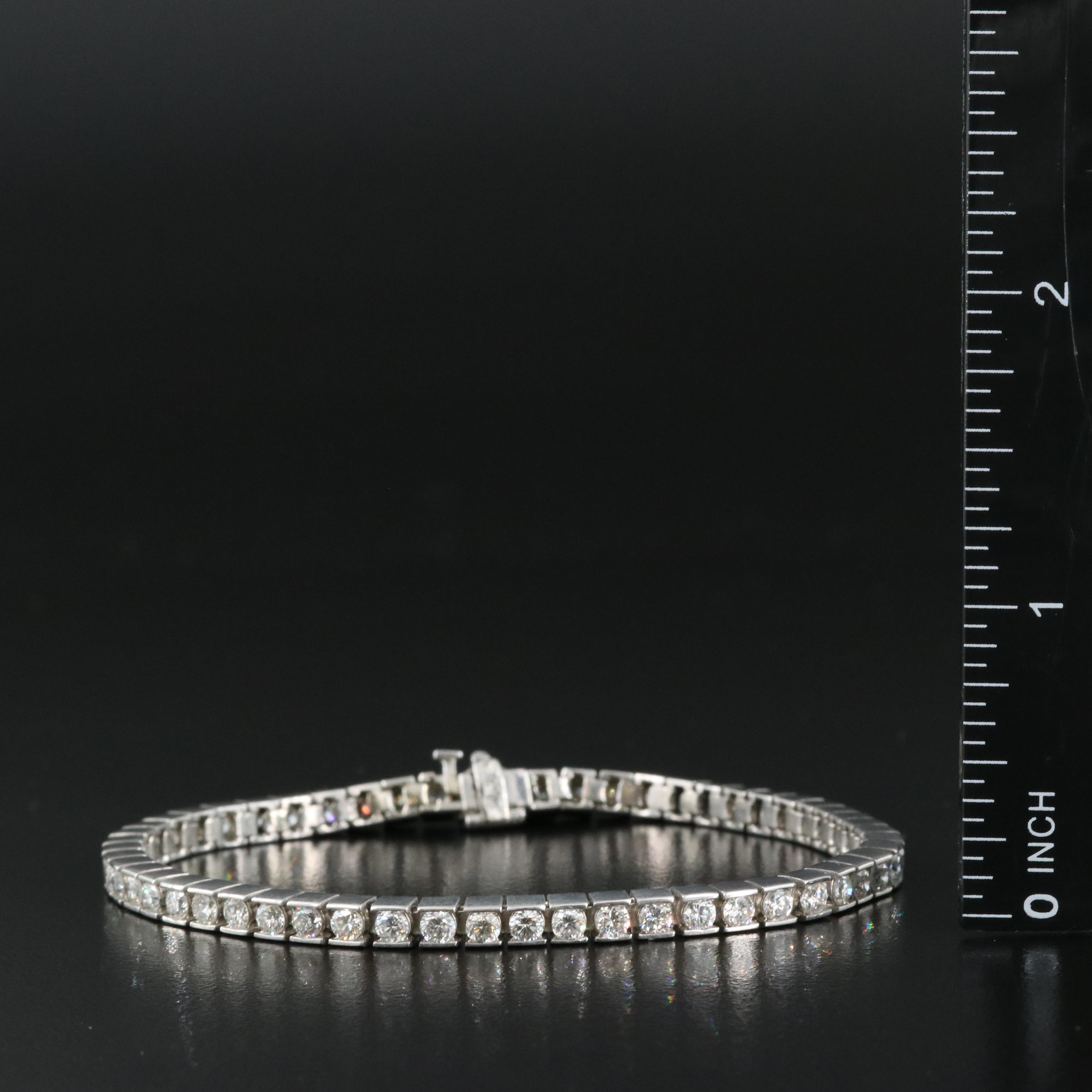 Platinum 5.19 CTW Diamond Line Bracelet
