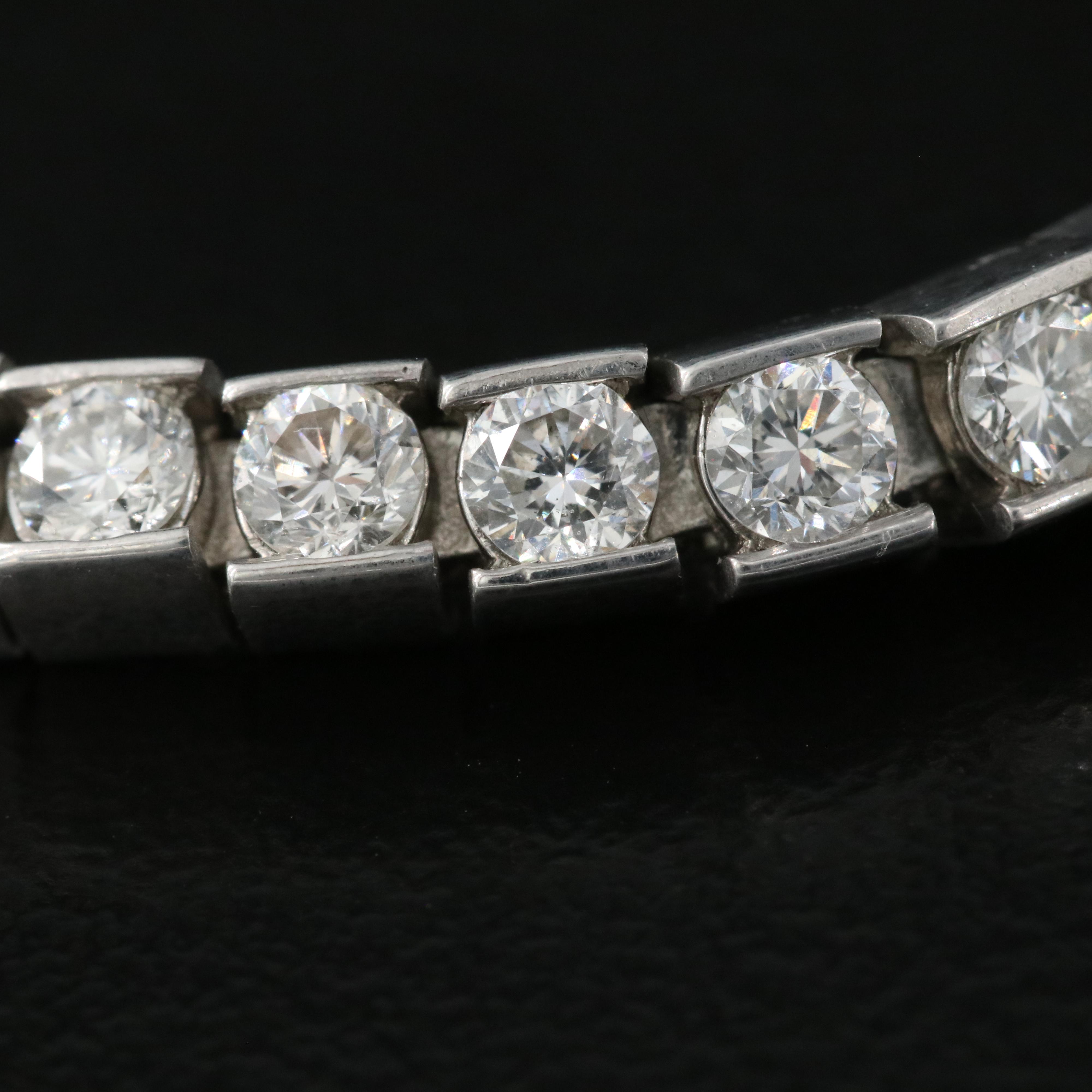 Platinum 5.19 CTW Diamond Line Bracelet