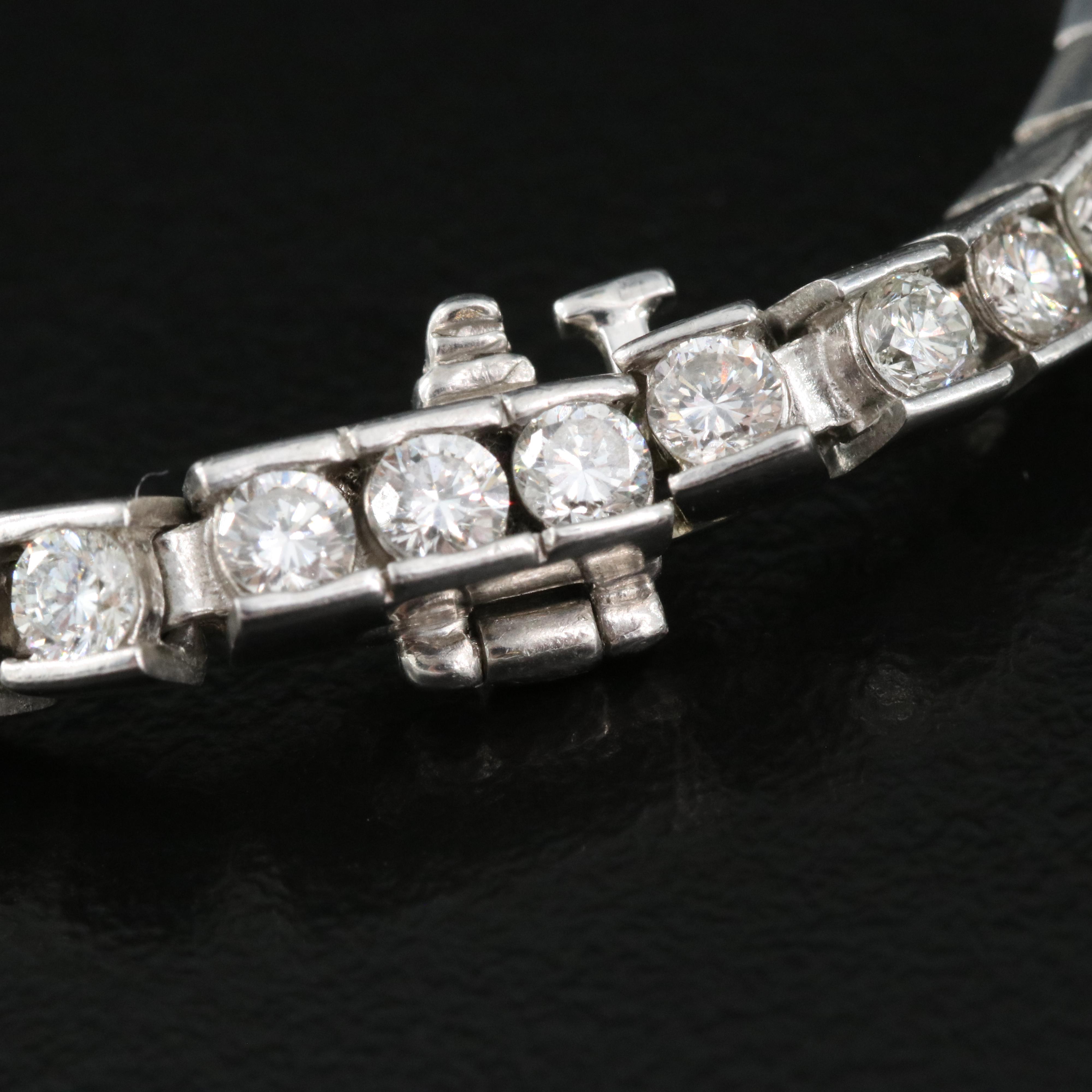 Platinum 5.19 CTW Diamond Line Bracelet
