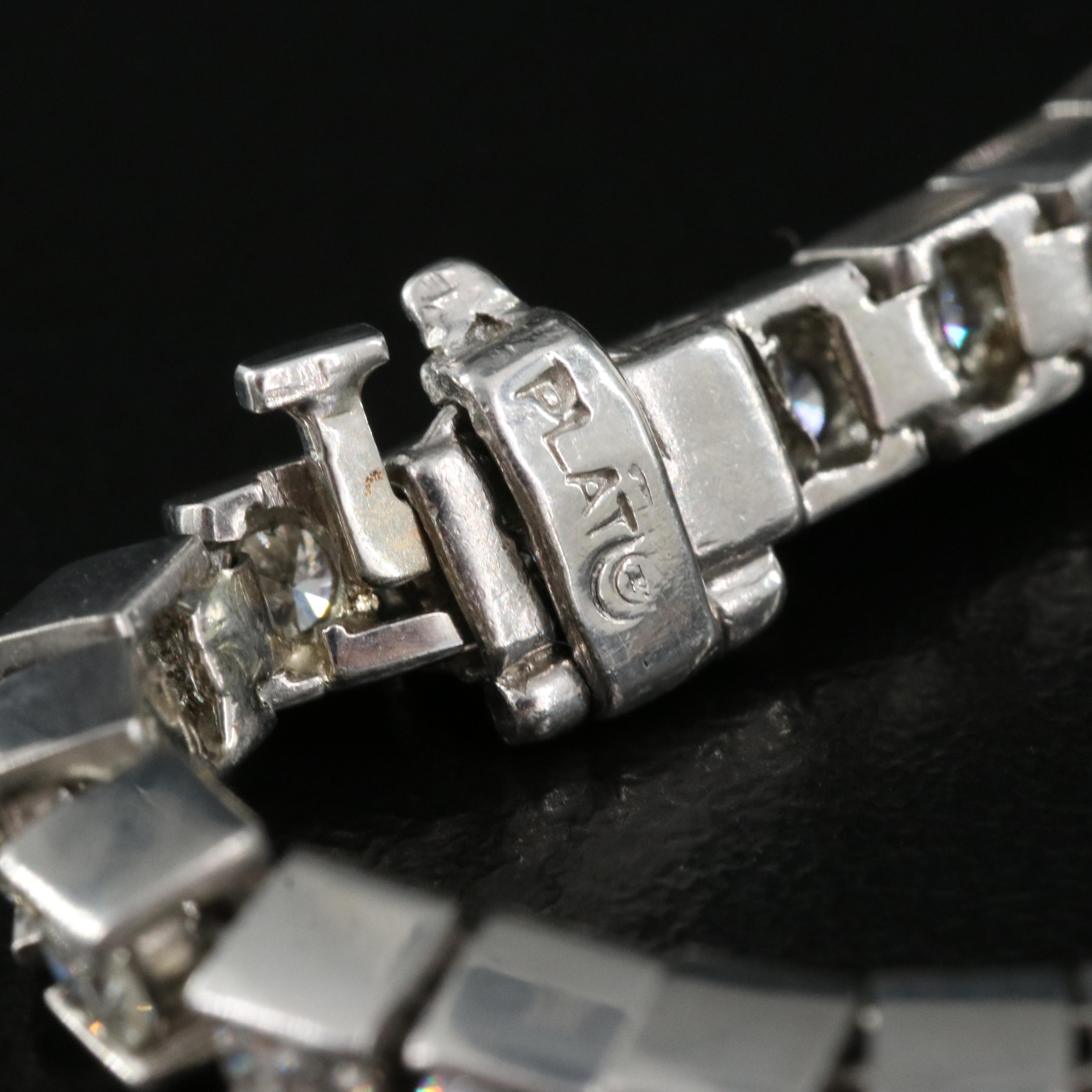 Platinum 5.19 CTW Diamond Line Bracelet