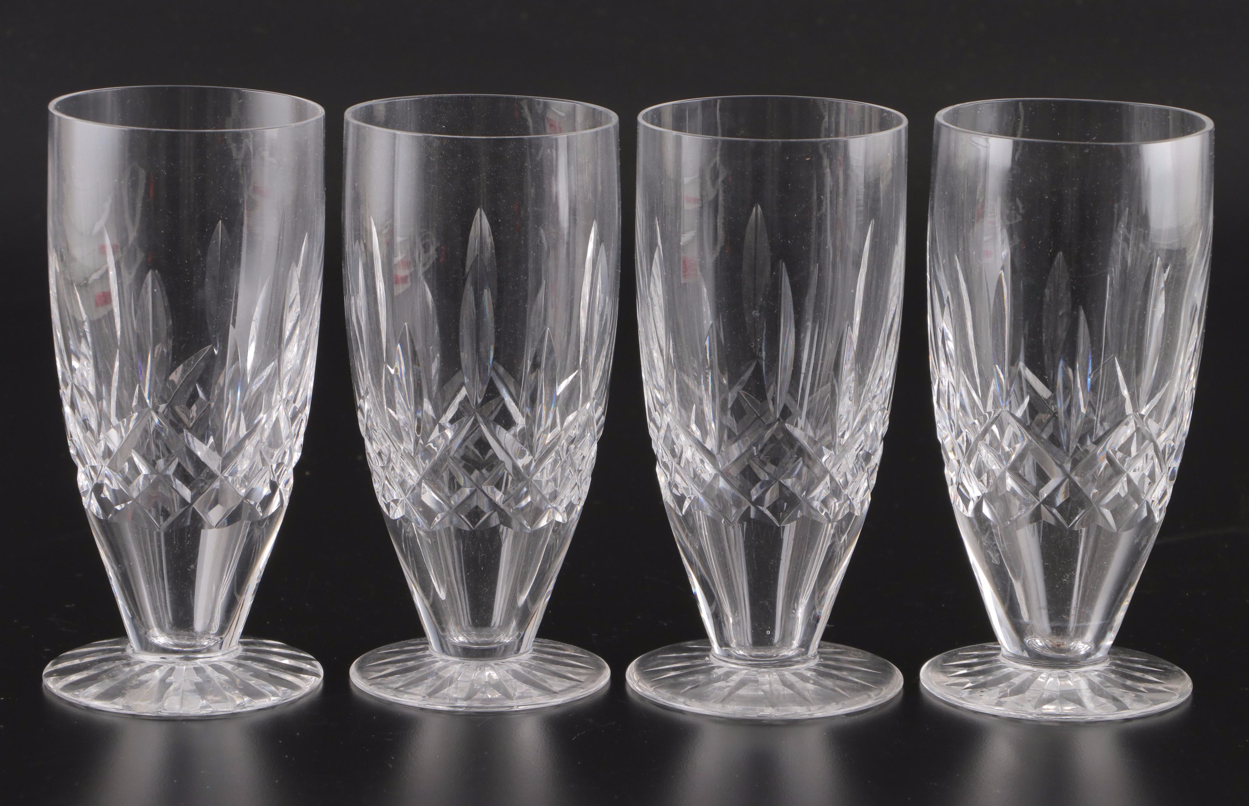 Waterford Crystal "Lismore" Iced Tea Glasses, Mid to Late 20th Century