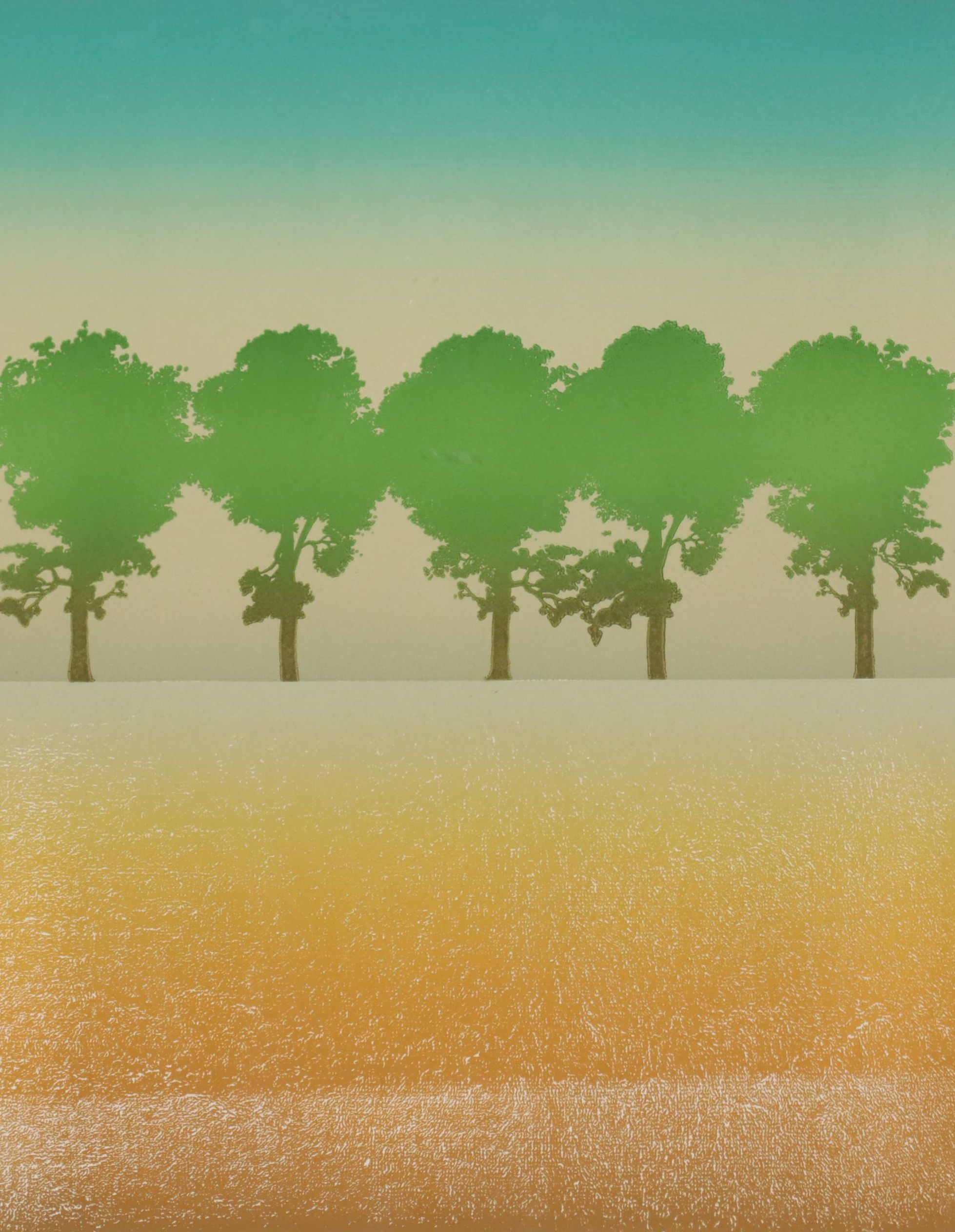 Cecilia “Cecy” Davilia Aquatint Etchings "Park I" and "Mountain"