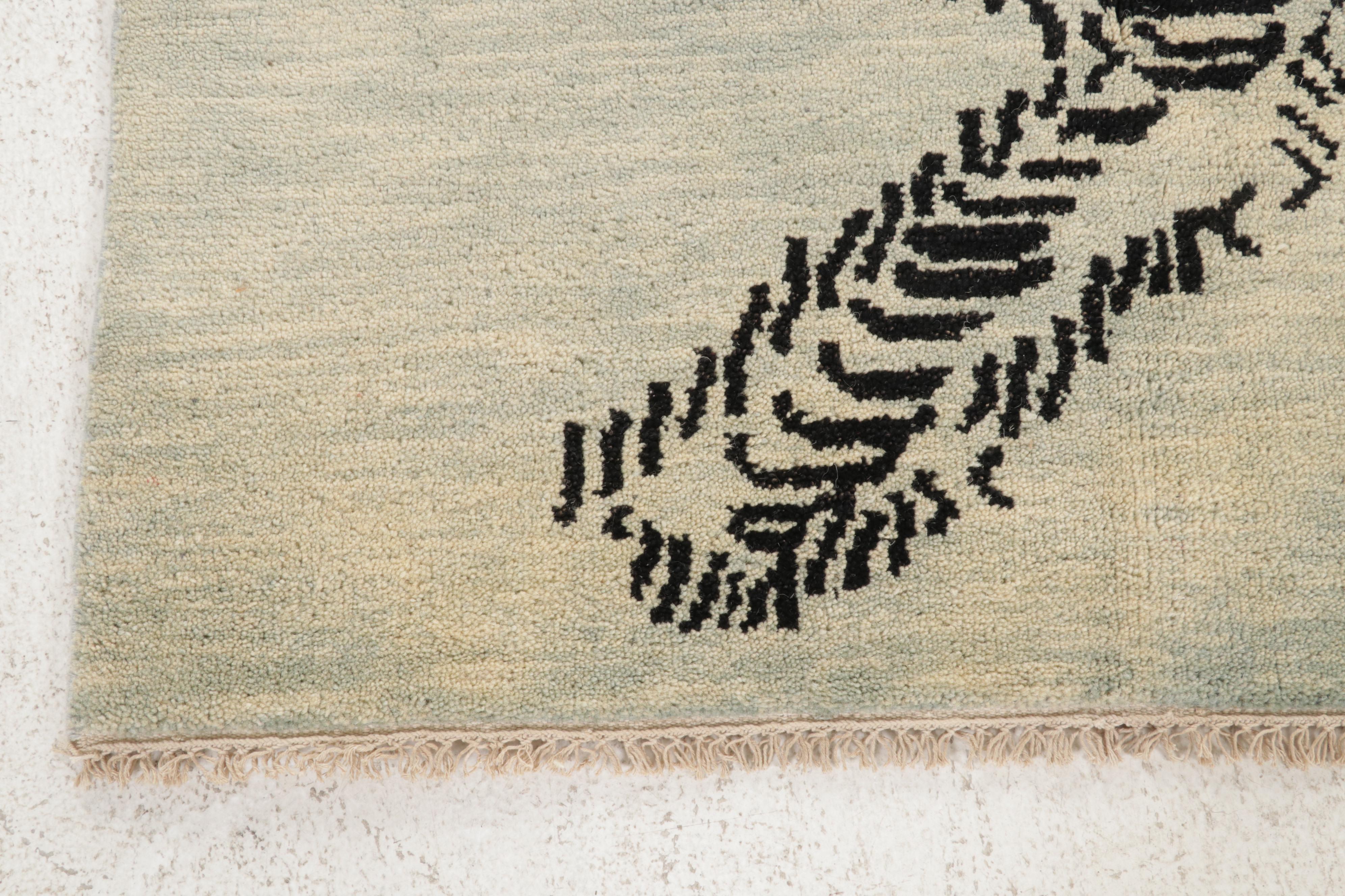 3'11 x 6'1 Hand-Knotted Nepalese Pictorial Tiger Area Rug