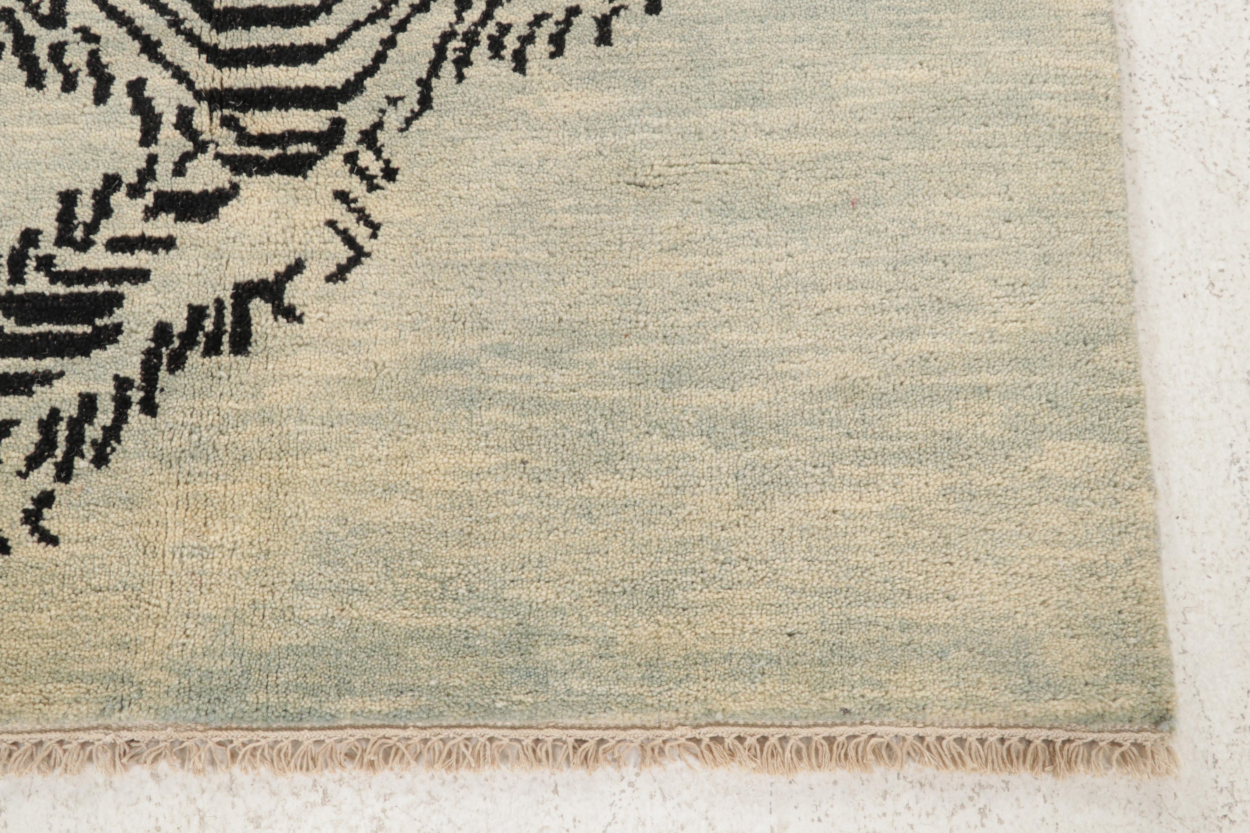 3'11 x 6'1 Hand-Knotted Nepalese Pictorial Tiger Area Rug