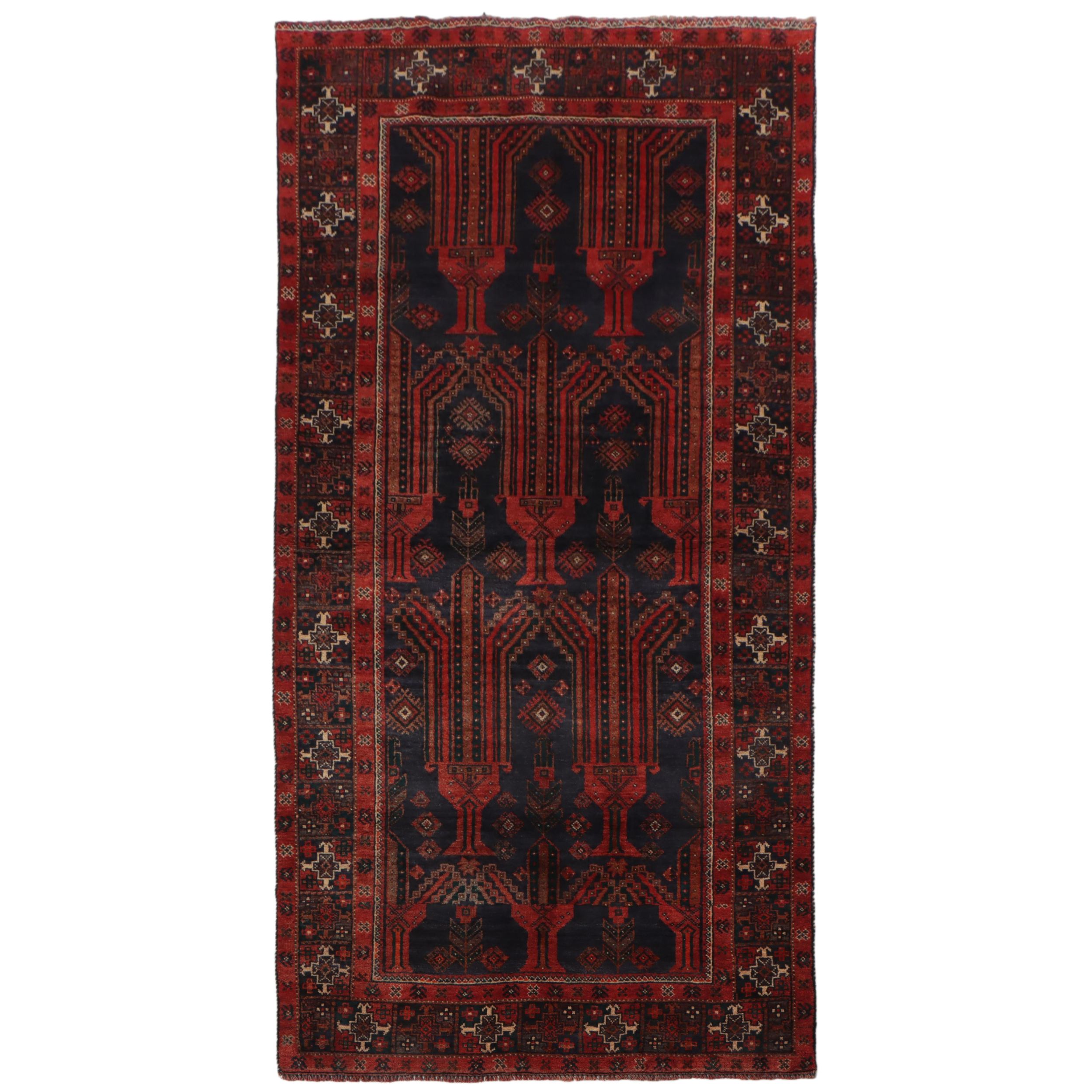 3'9 x 8'5 Hand-Knotted Persian Northwest Village Area Rug