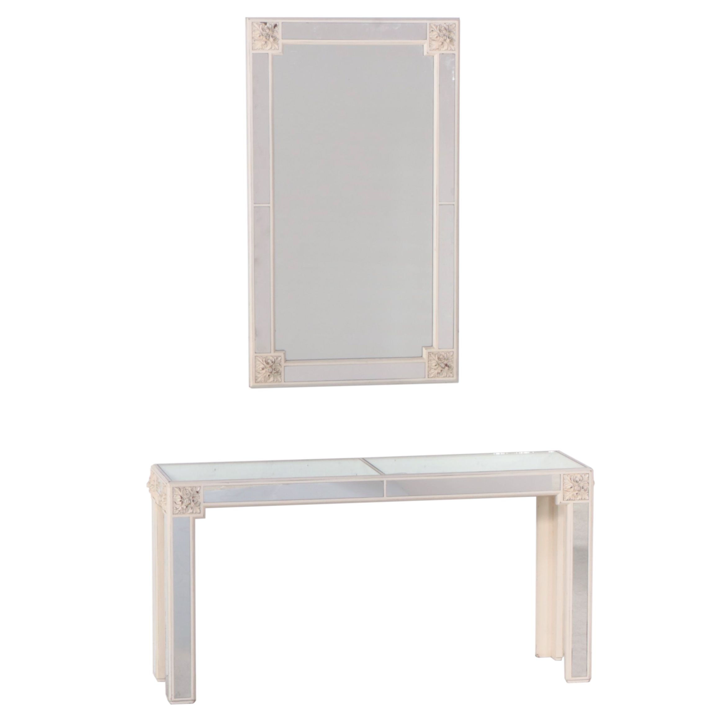 Gampel-Stoll Neoclassical Style Console Table and Wall Mirror, Late 20th Century