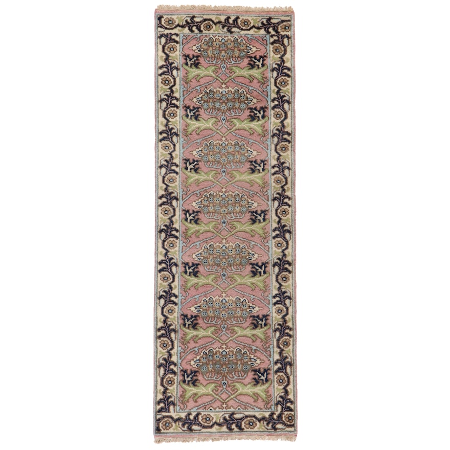 2'7 x 7'10 Hand-Tufted Indo-Persian Tabriz Carpet Runner, 2010s