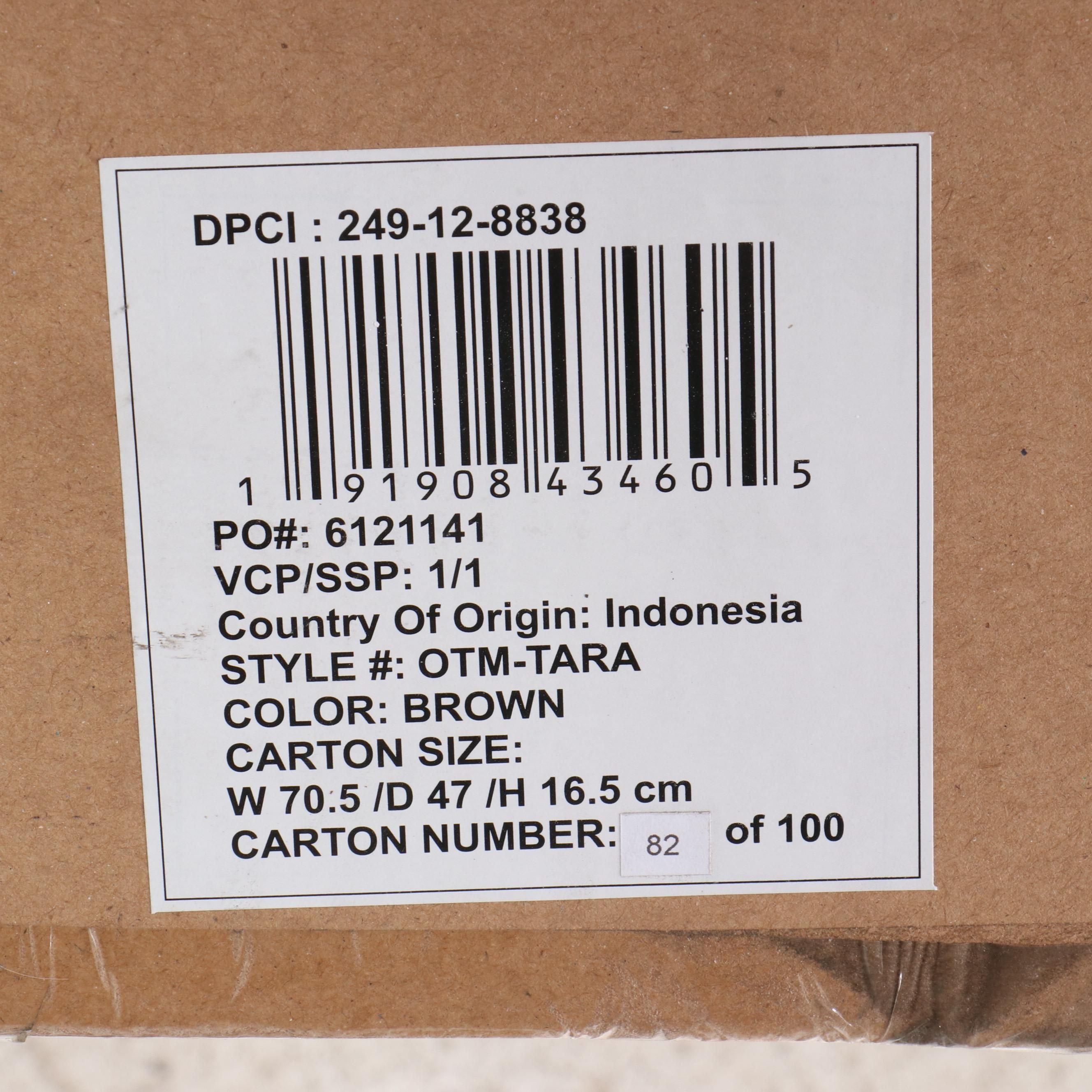 Project 62 Tarawitt Natural Finish Modern Cane Ottoman