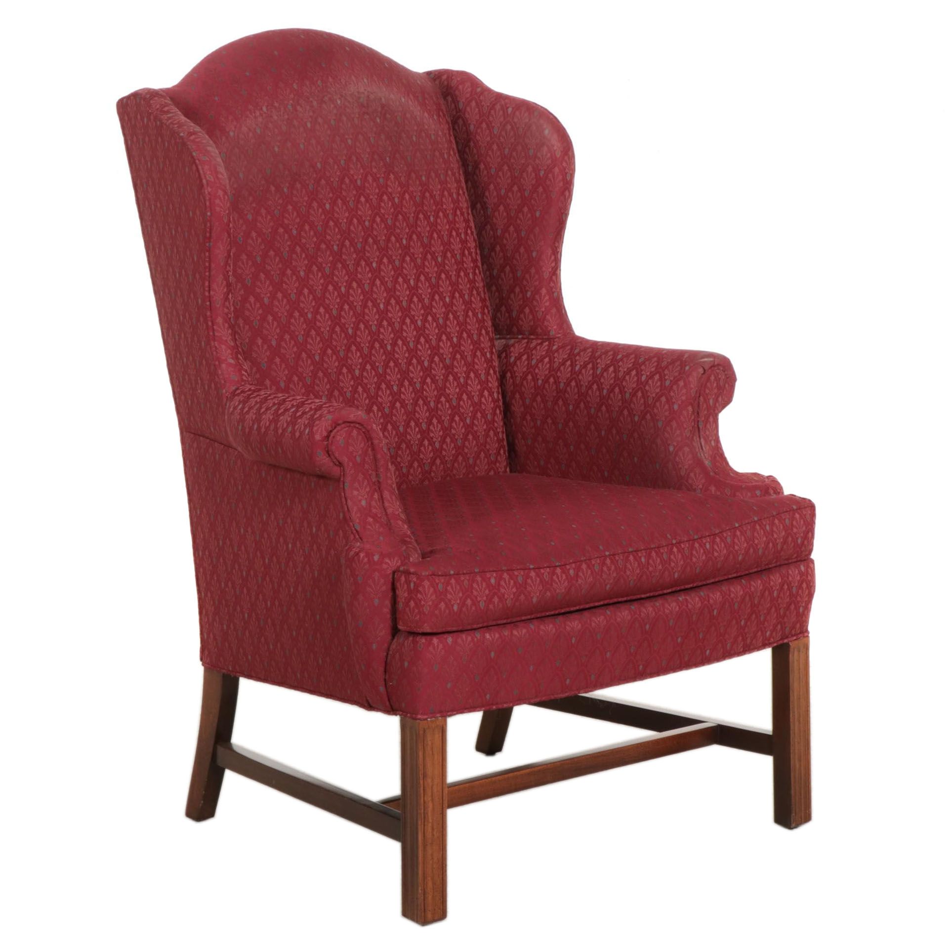 Sherrill Georgian Style Wingback Armchair, Late 20th Century