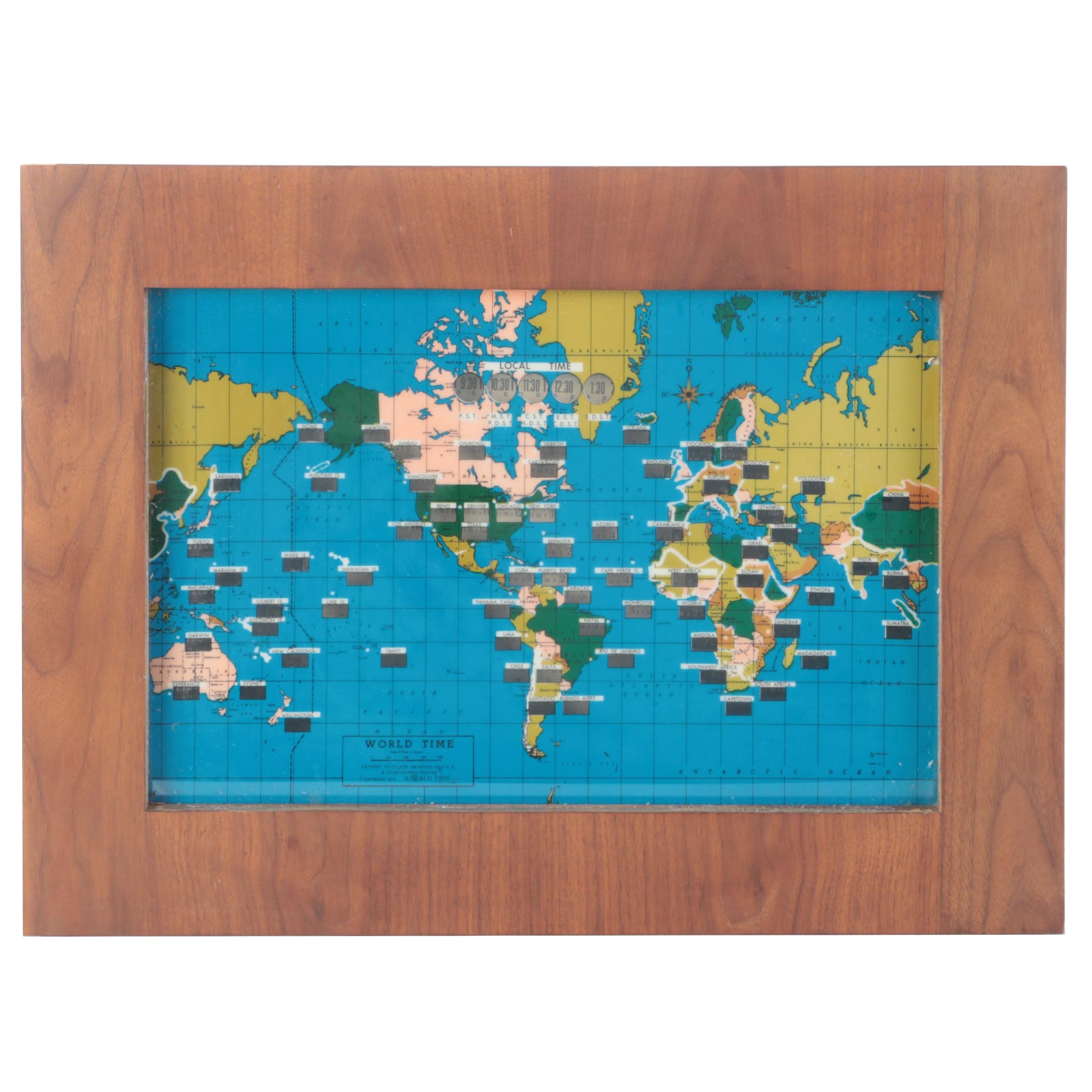 Howard Miller Clock Company World Time Electric Wall Clock