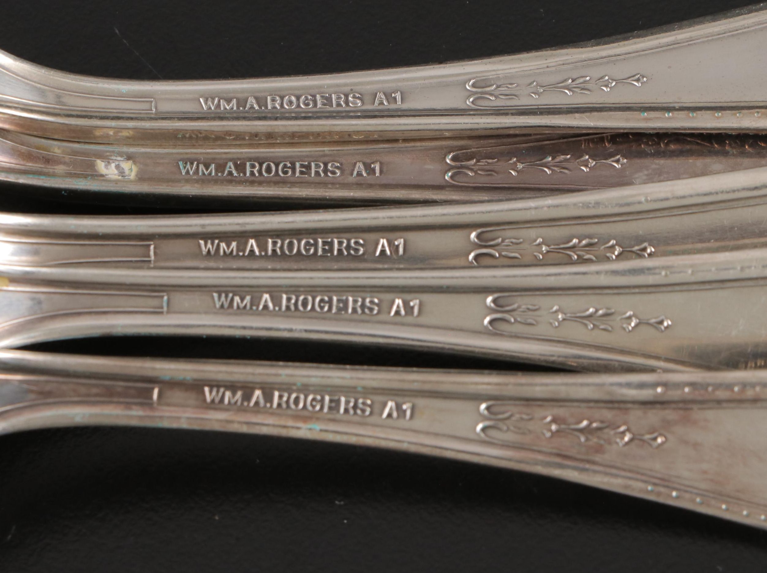 Wm. Rogers "Mystic-Coronet" Silver Plate Flatware, Mid-20th Century