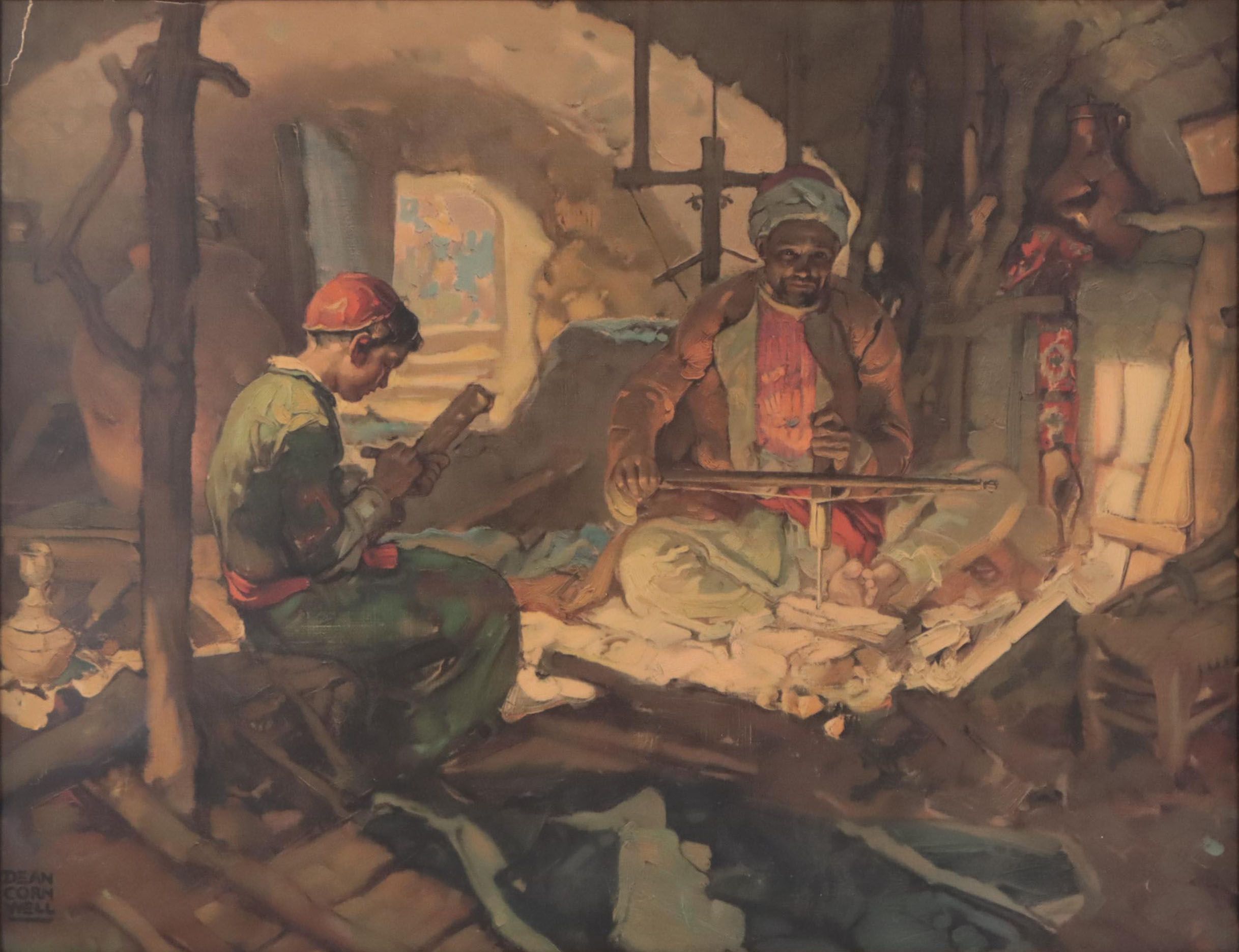 Lithograph After Dean Cornwell "Arabic Man and Son"