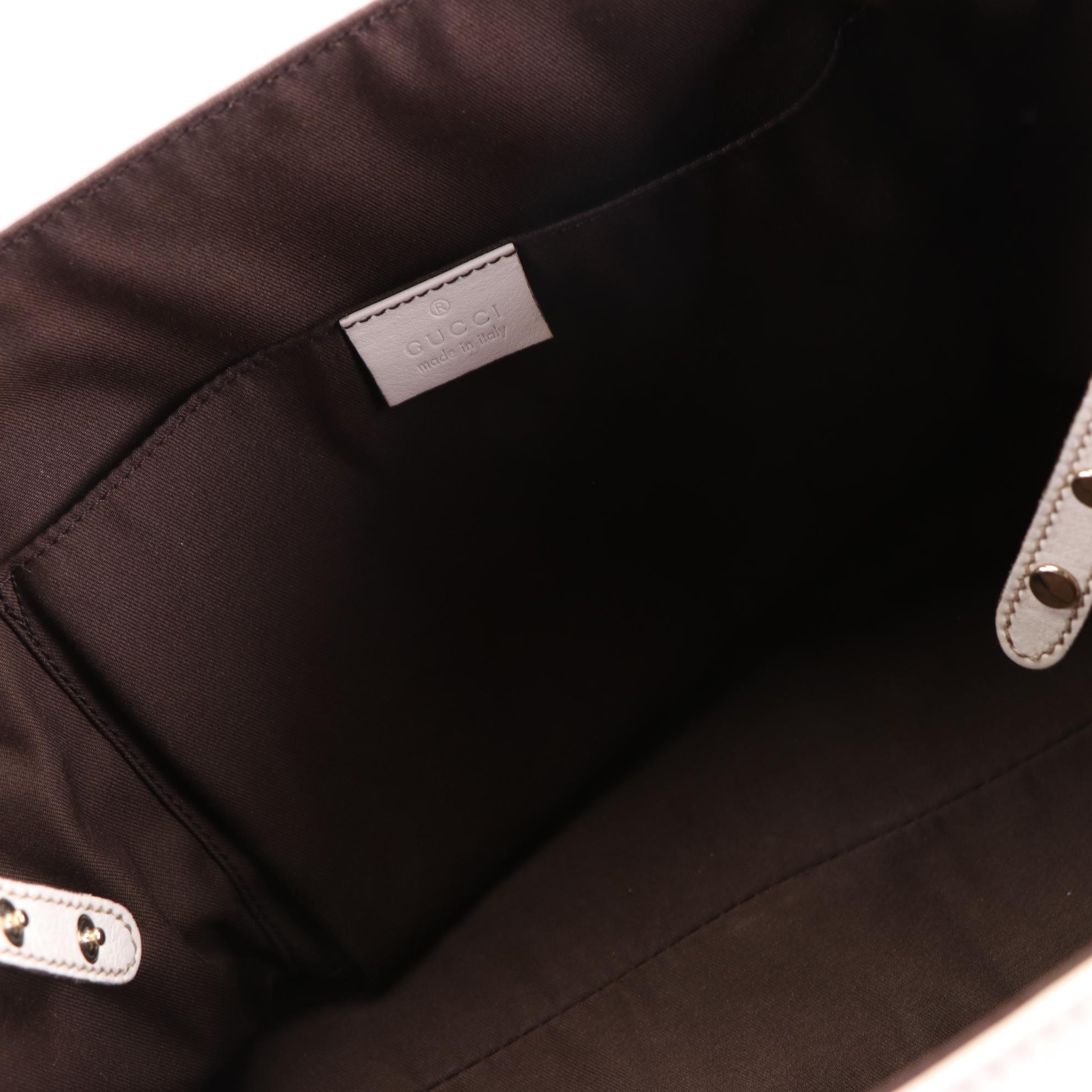 Gucci Trophy GG Canvas and Leather Tote