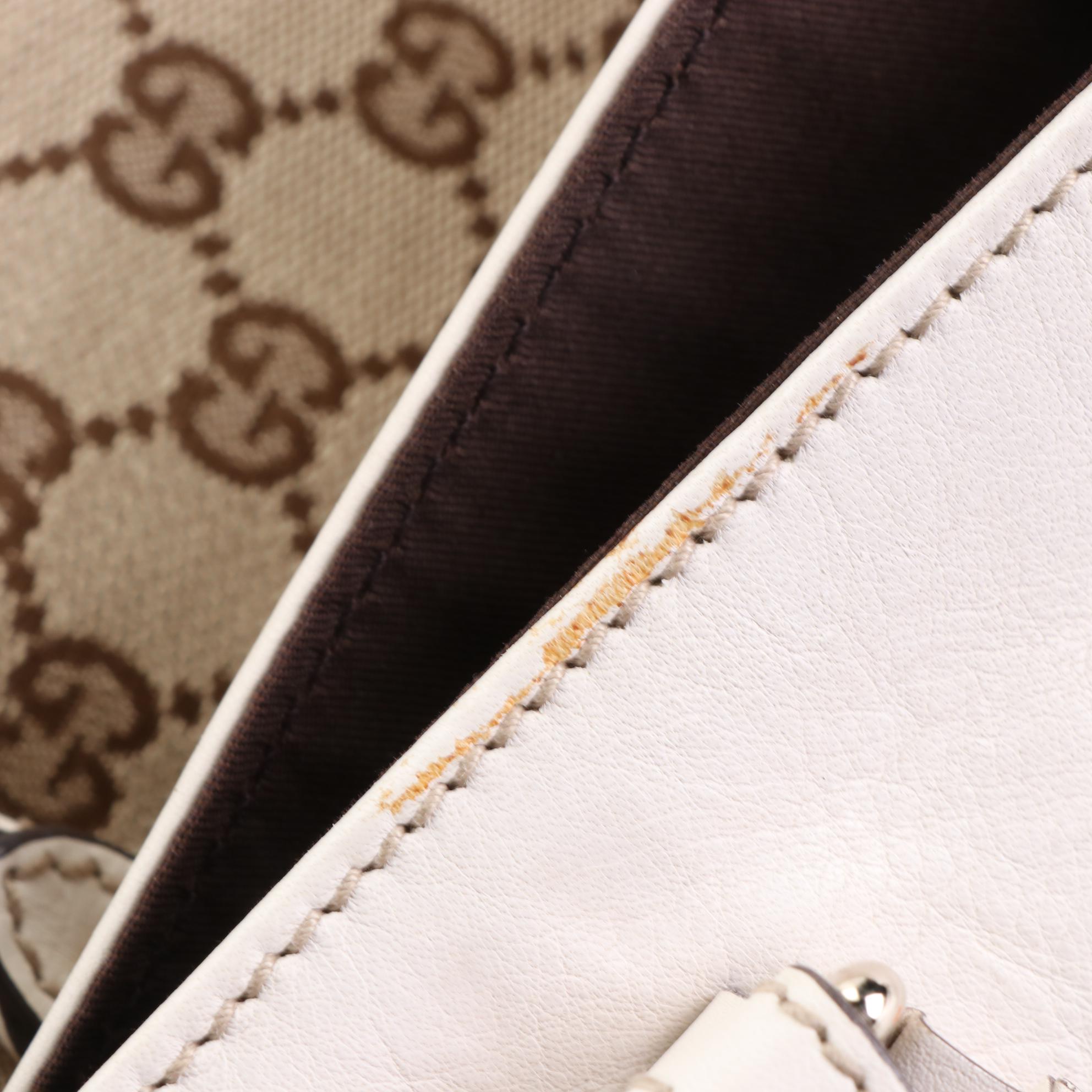 Gucci Trophy GG Canvas and Leather Tote