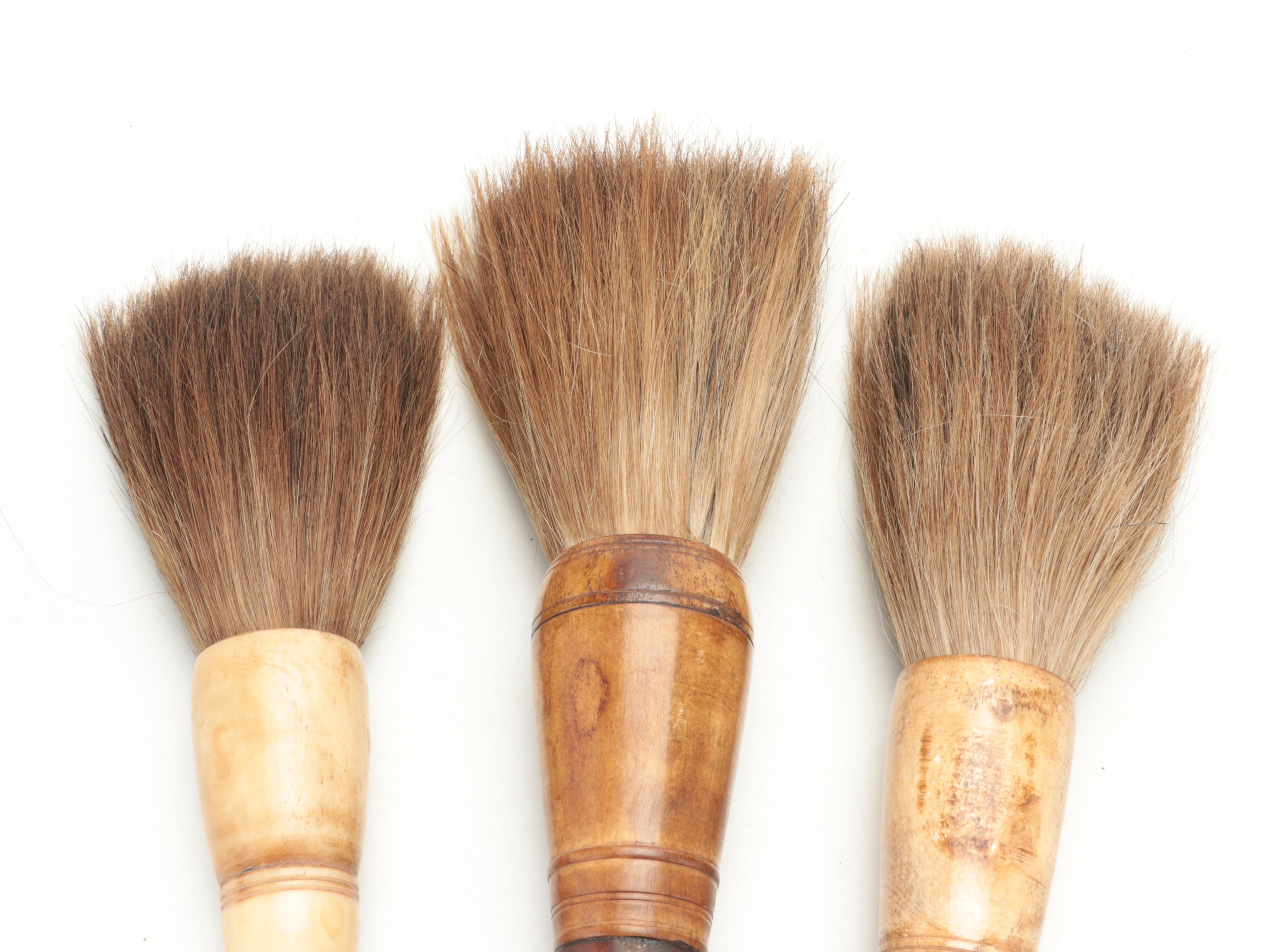 Chinese Calligraphy Brushes in Bone, Marble and Carved Bamboo