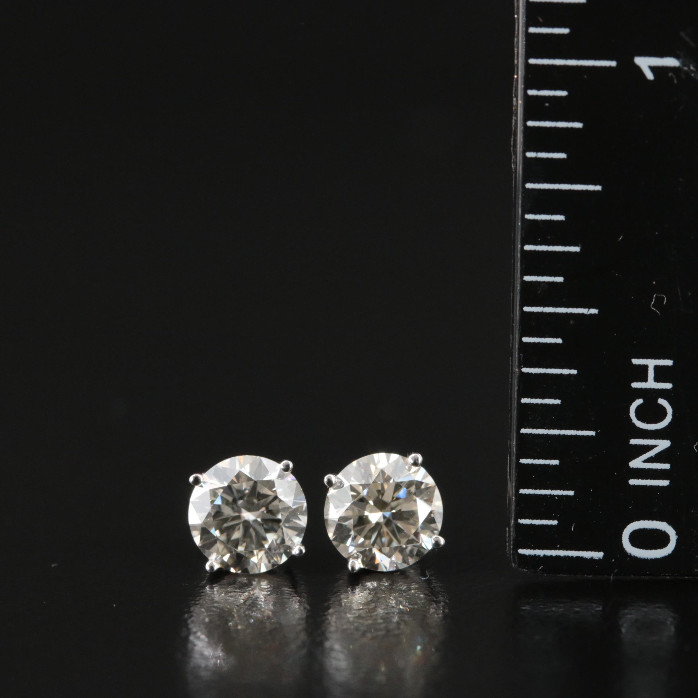 Platinum 1.73 CTW Lab Grown Diamond Stud Earrings