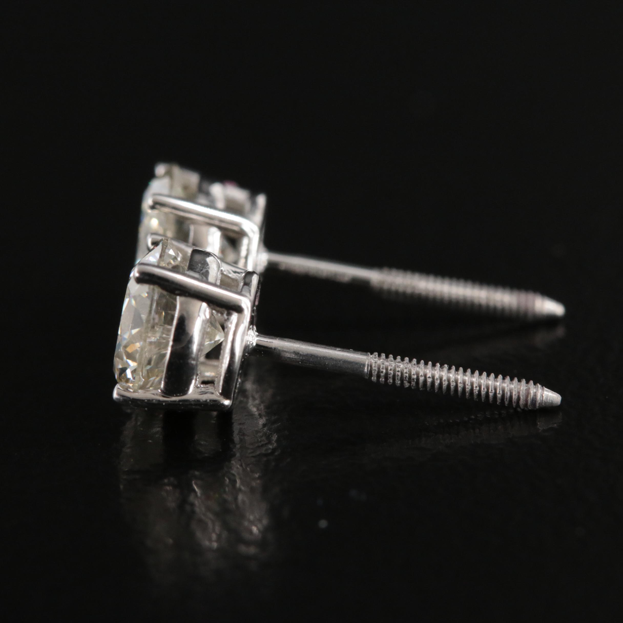 Platinum 1.73 CTW Lab Grown Diamond Stud Earrings