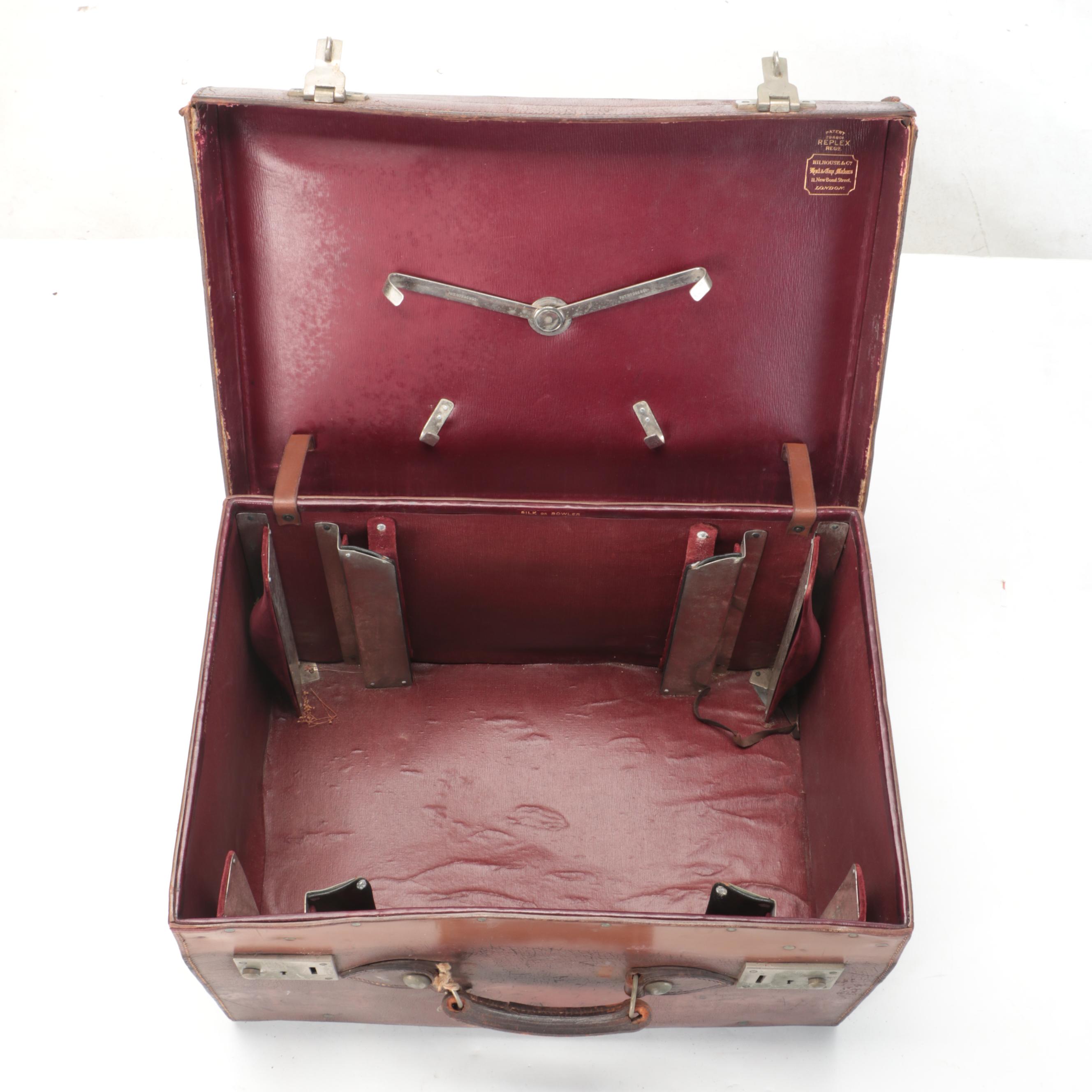 Norddeutscher Lloyd Leather Trunk, Early to Mid 20th Century