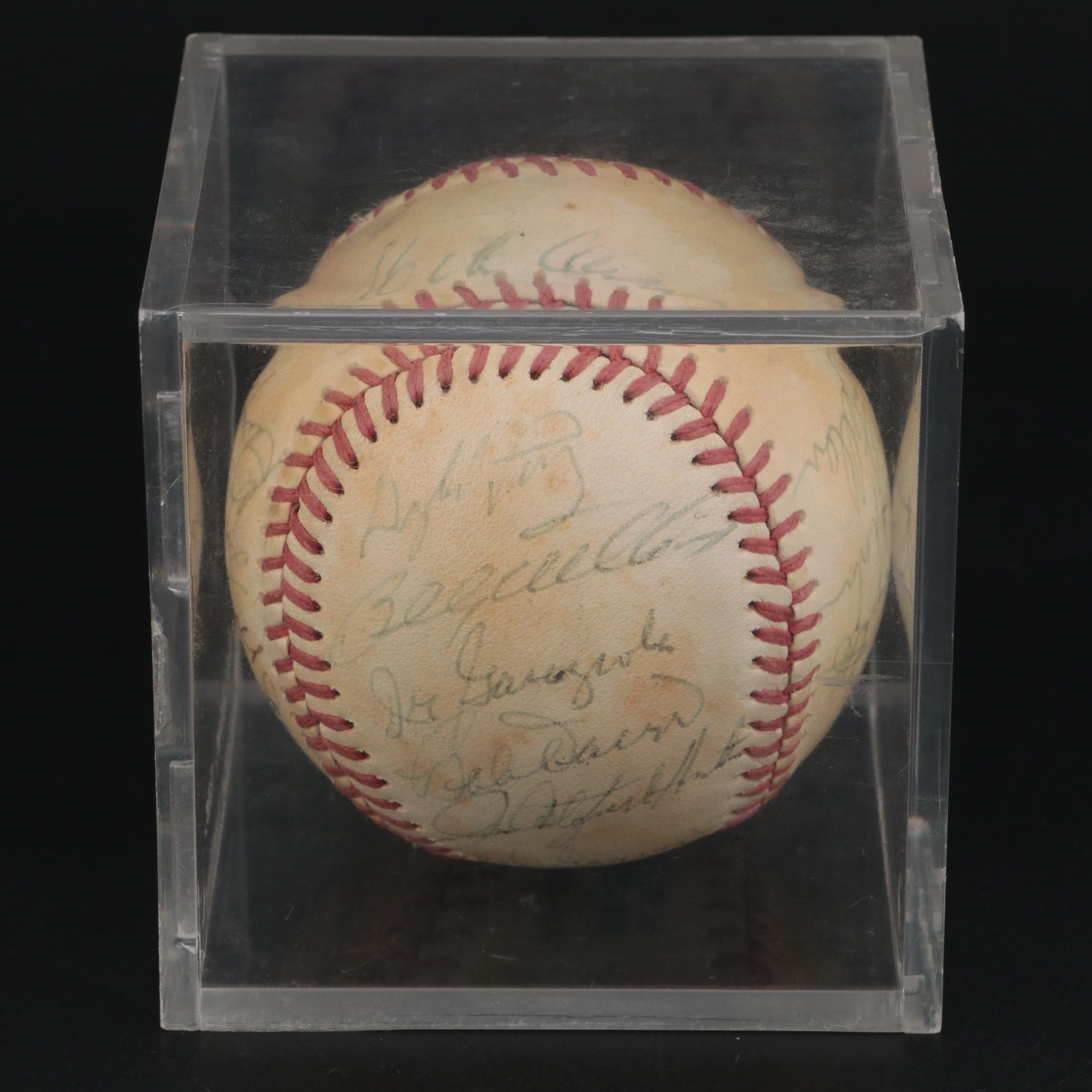 Aaron, Spahn, Cepeda, Colavito and More MLB Legends Signed Rawlings Baseball