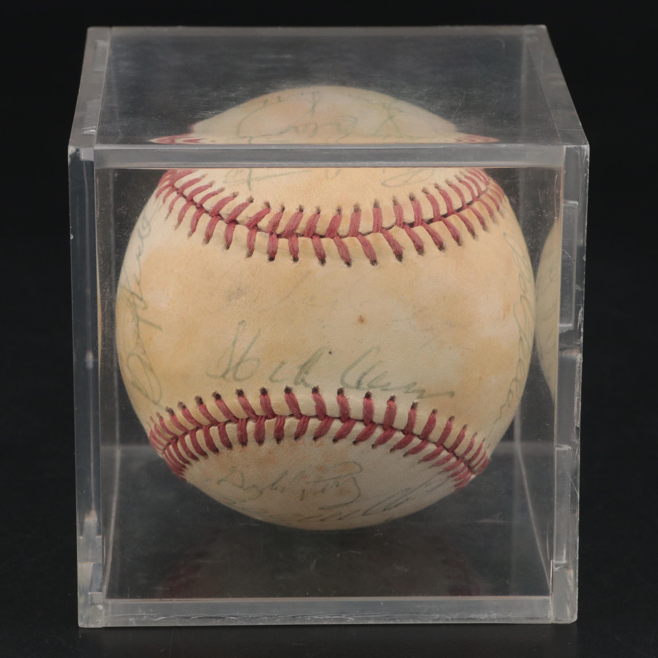 Aaron, Spahn, Cepeda, Colavito and More MLB Legends Signed Rawlings Baseball