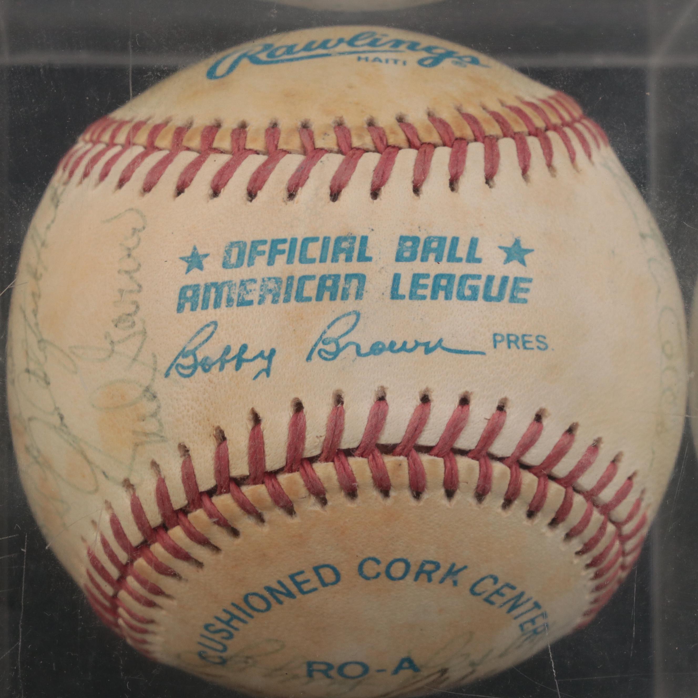 Aaron, Spahn, Cepeda, Colavito and More MLB Legends Signed Rawlings Baseball