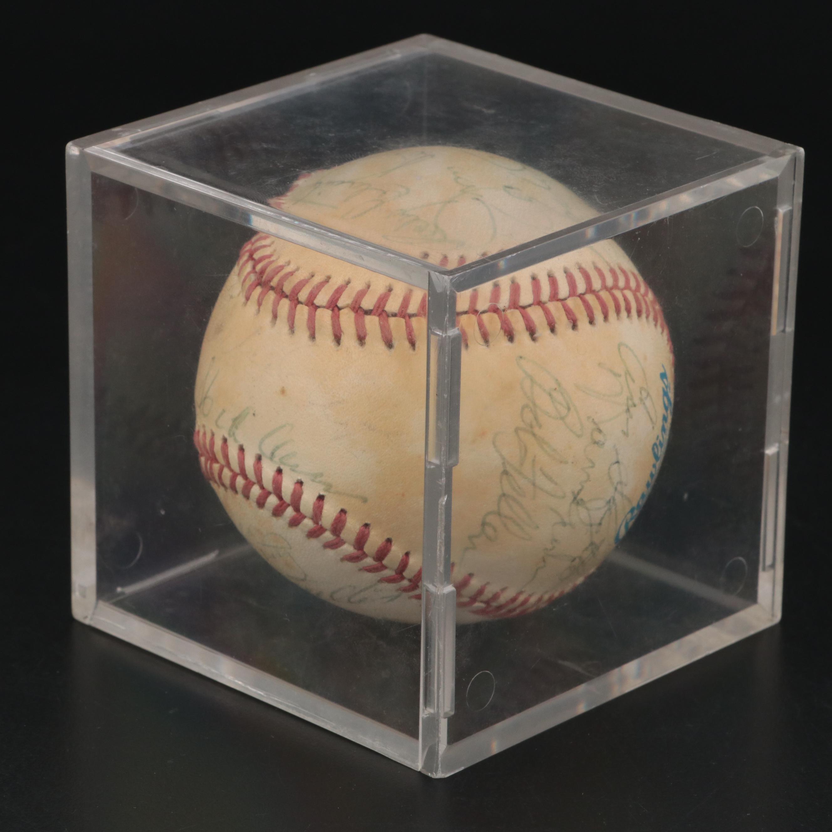 Aaron, Spahn, Cepeda, Colavito and More MLB Legends Signed Rawlings Baseball