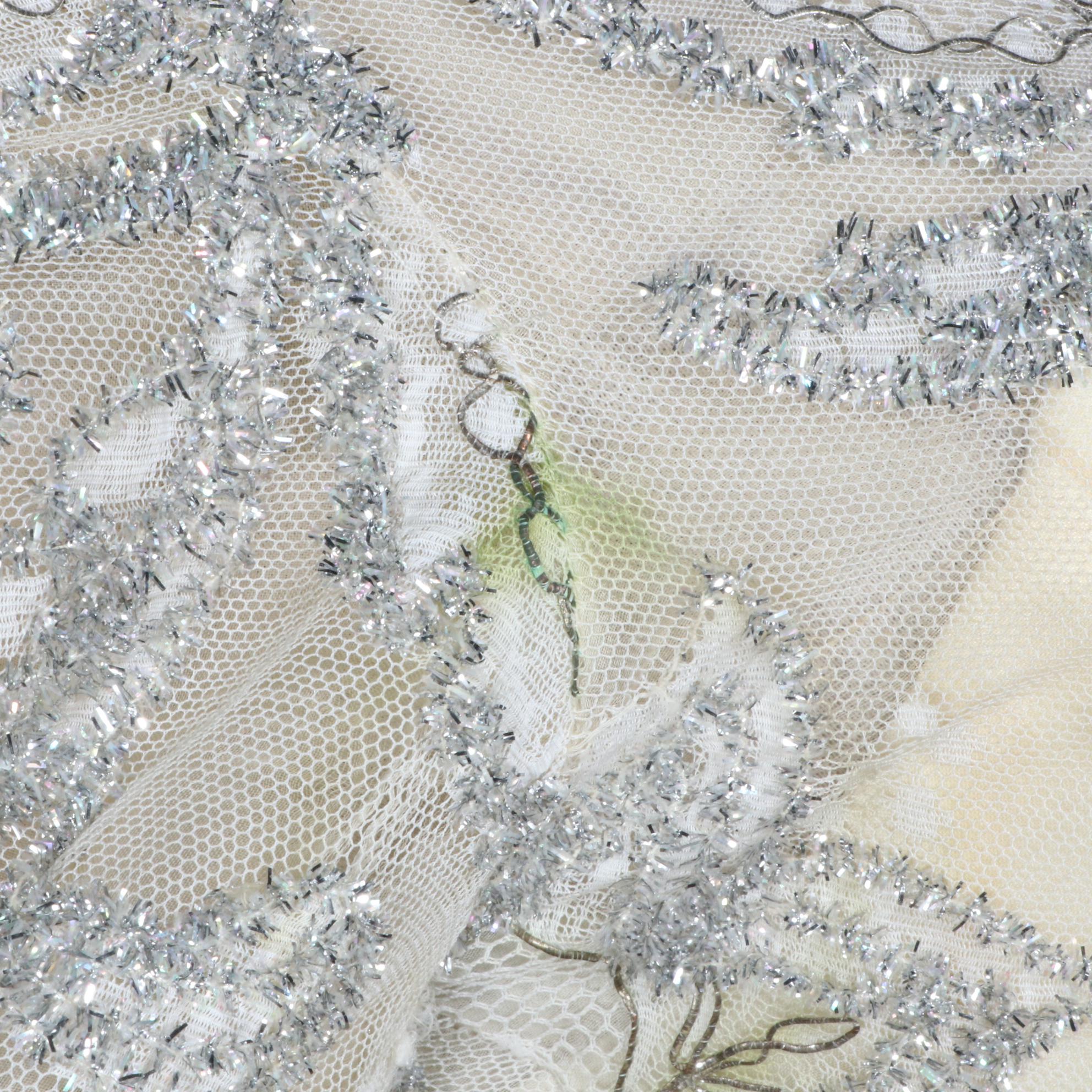 Sarmi New York Embroidered Tulle Long Dress and Beaded Shift, Circa Early 1960's