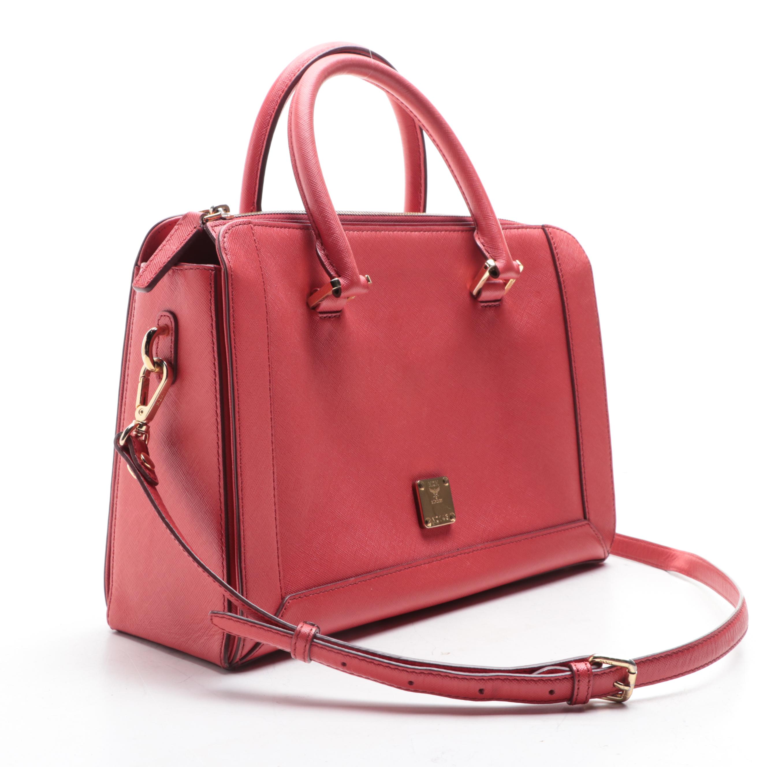 MCM Two-Way Satchel in Saffiano Leather
