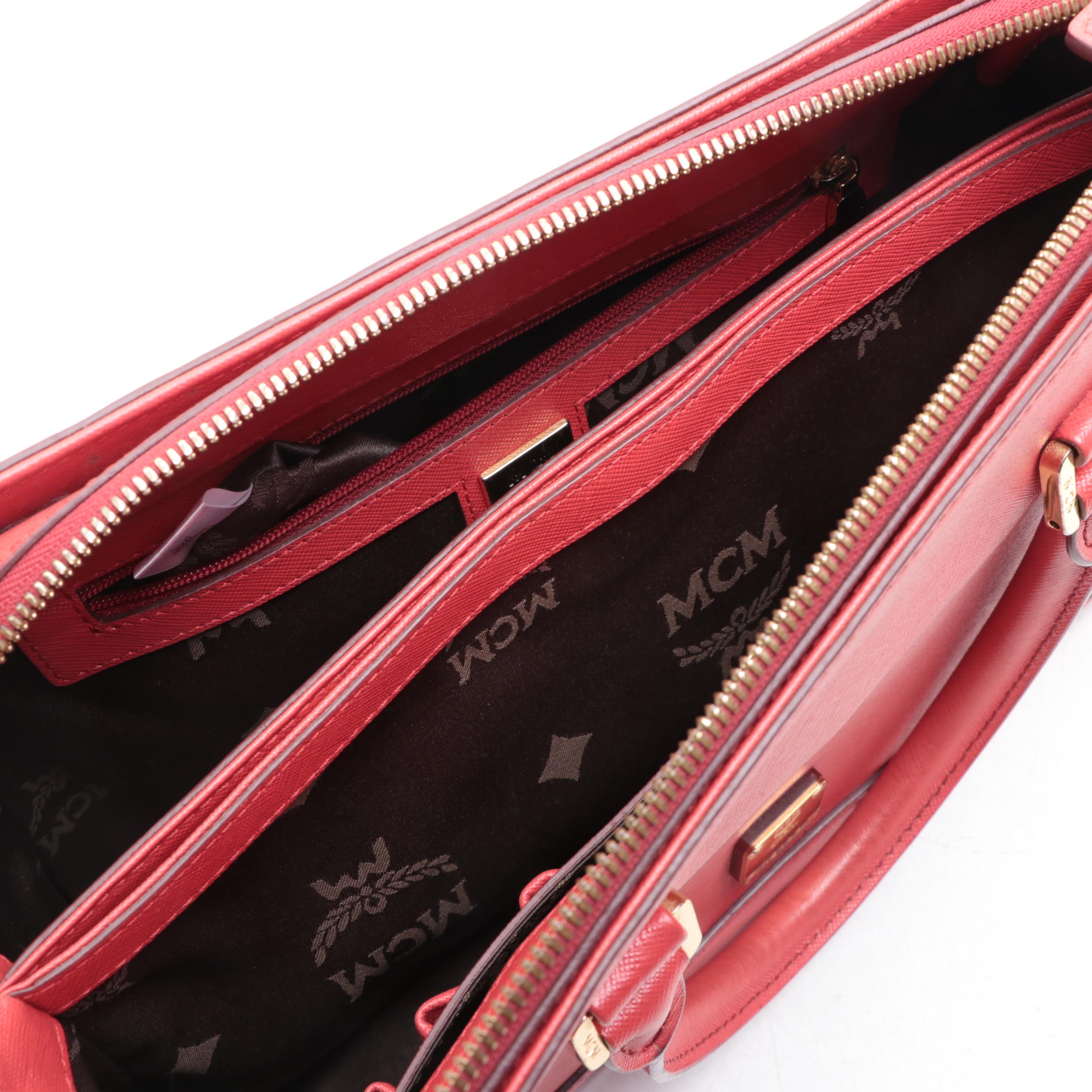 MCM Two-Way Satchel in Saffiano Leather