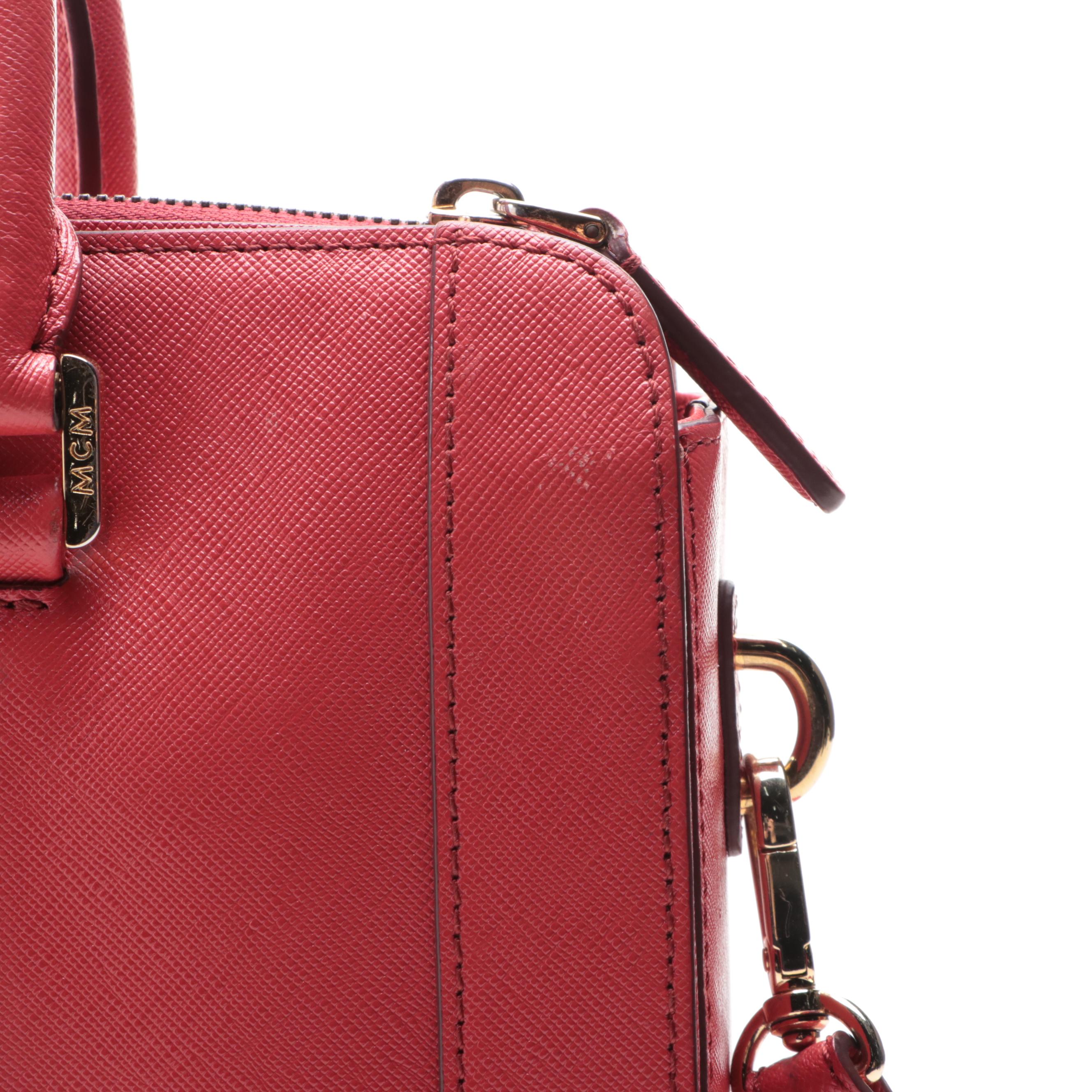 MCM Two-Way Satchel in Saffiano Leather