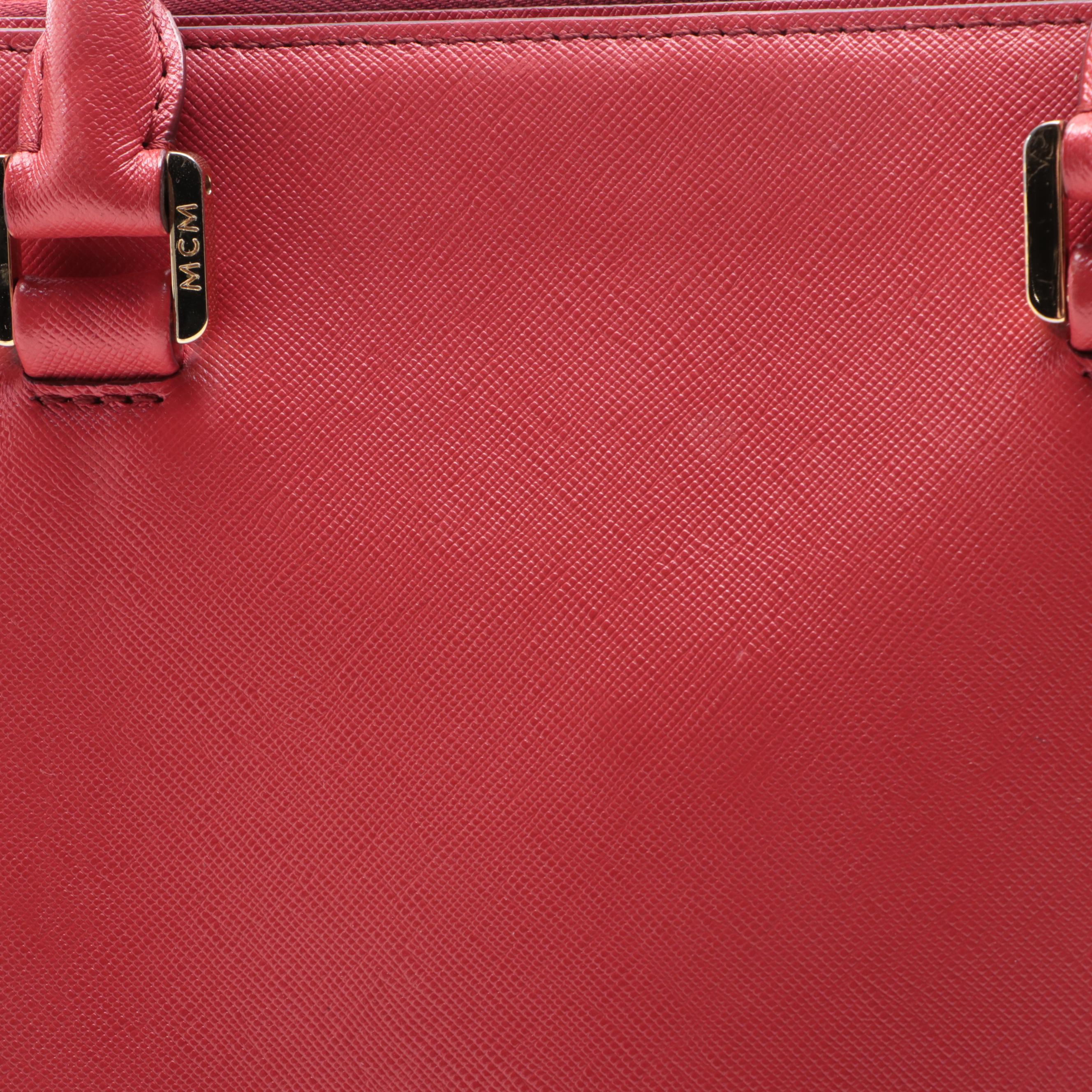 MCM Two-Way Satchel in Saffiano Leather