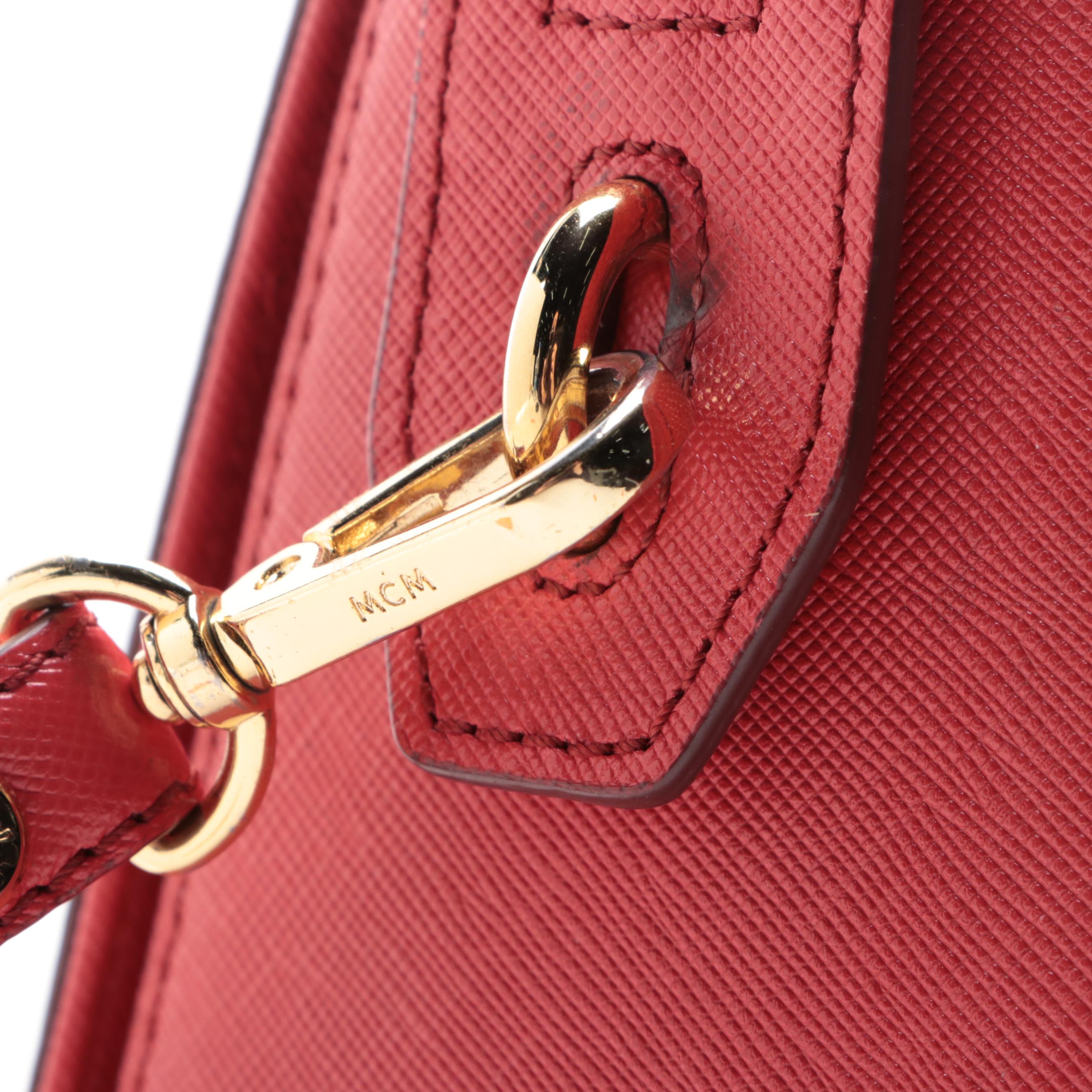 MCM Two-Way Satchel in Saffiano Leather