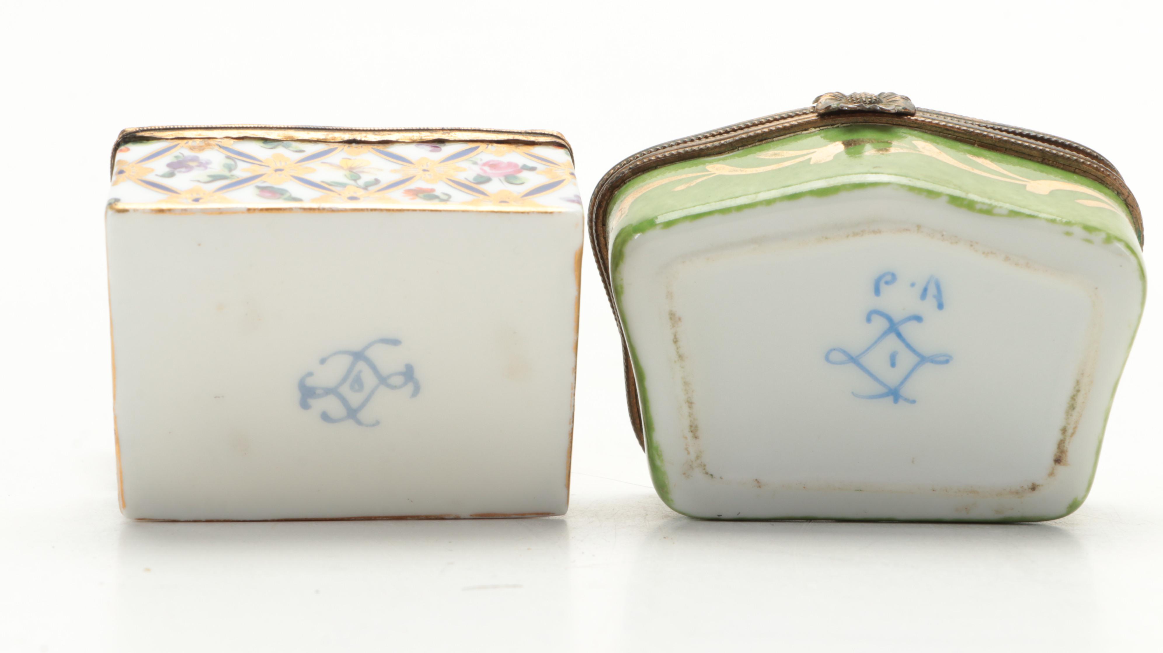 Luneville with Other French Porcelain Vanity Boxes