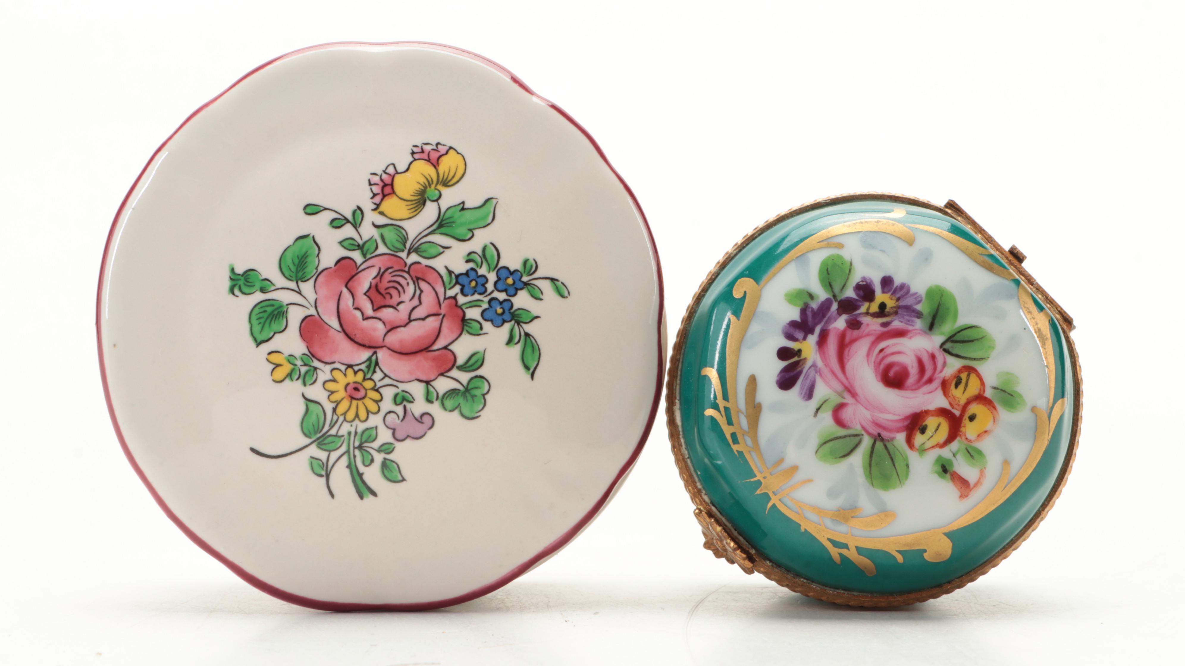 Luneville with Other French Porcelain Vanity Boxes